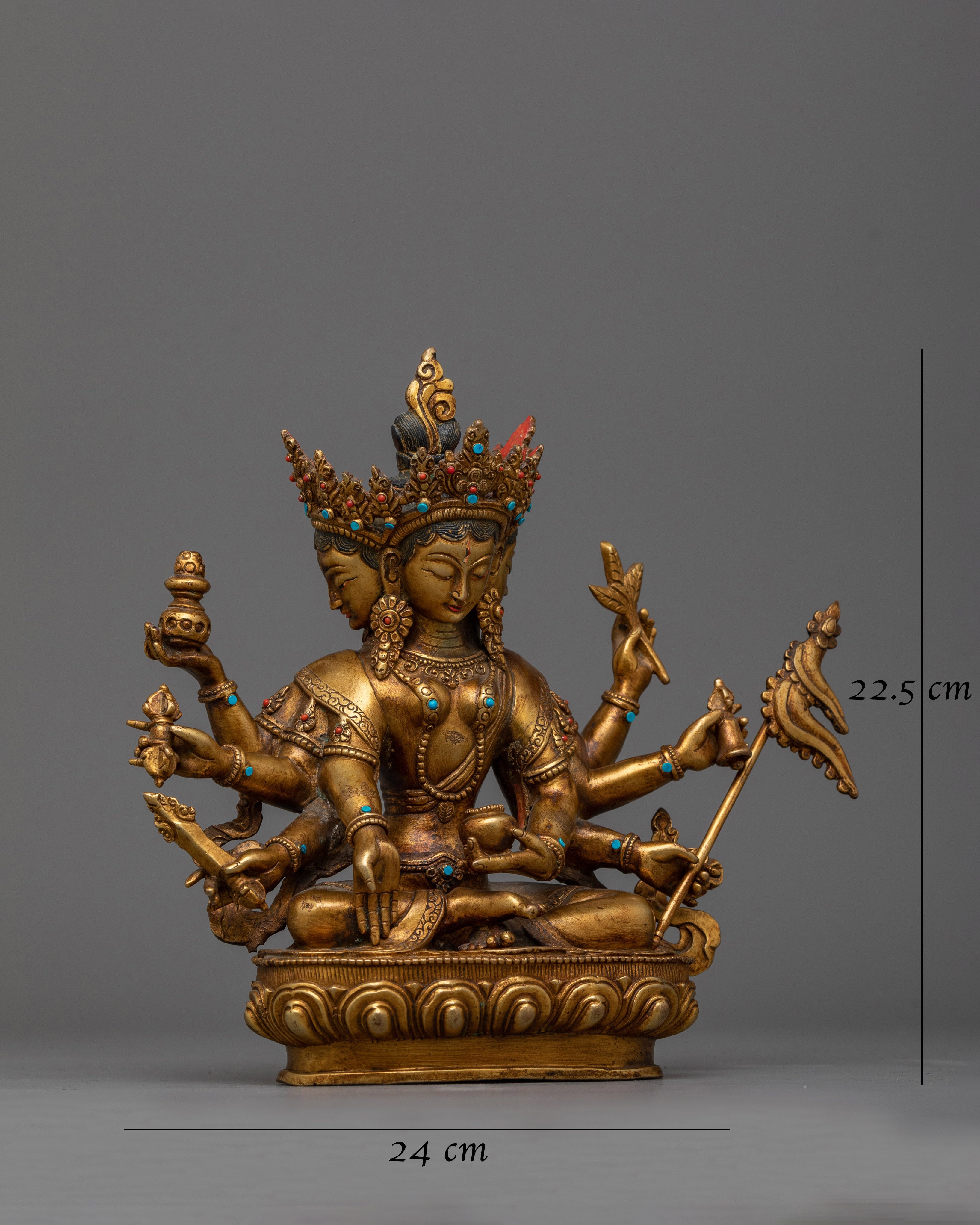Magnificent Maha Mayuri Antique-Touch Statue | A Vision of Divine Protection