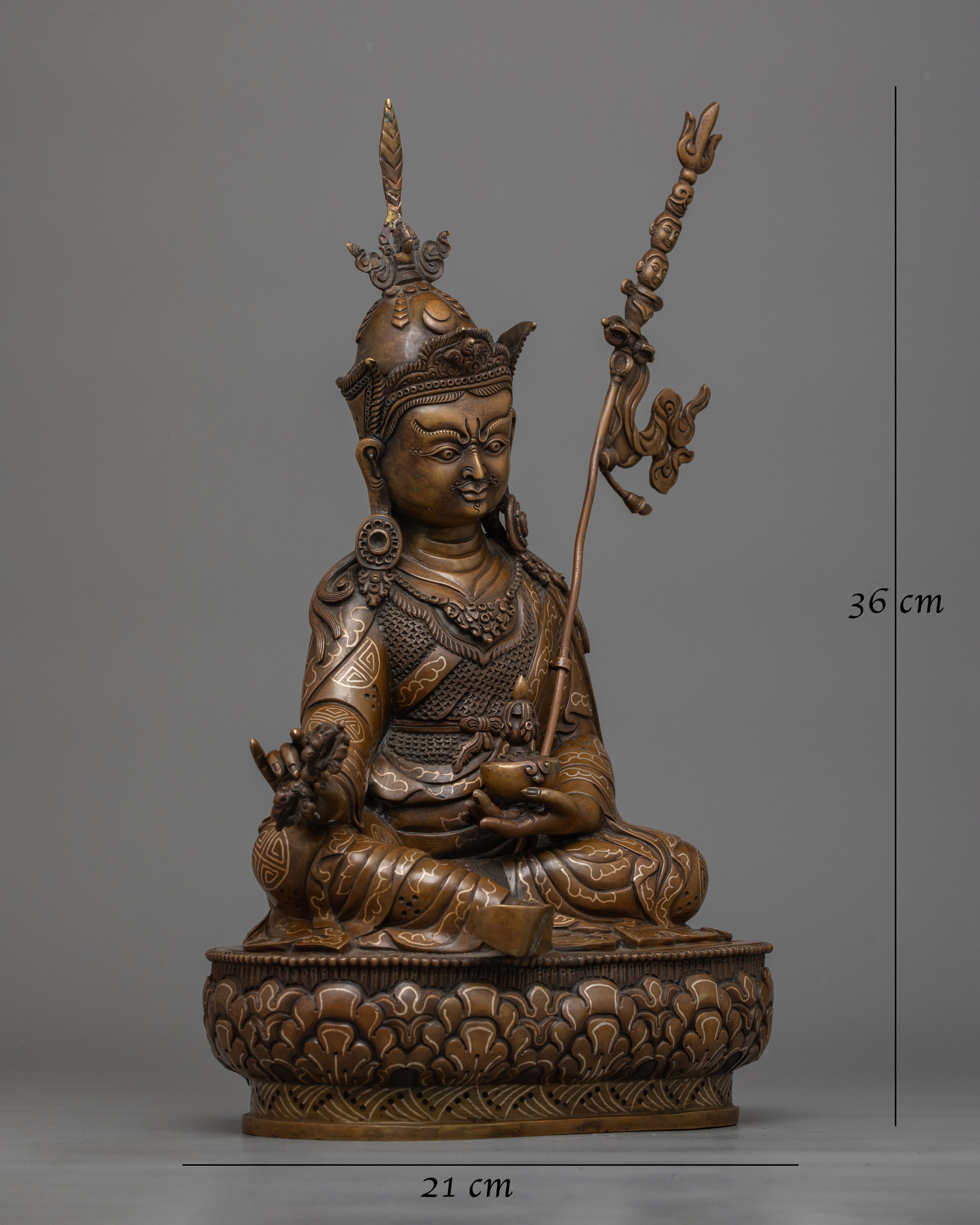 Guru Rinpoche Antique Oxidized Statue | A Symbol of Tantric Mastery