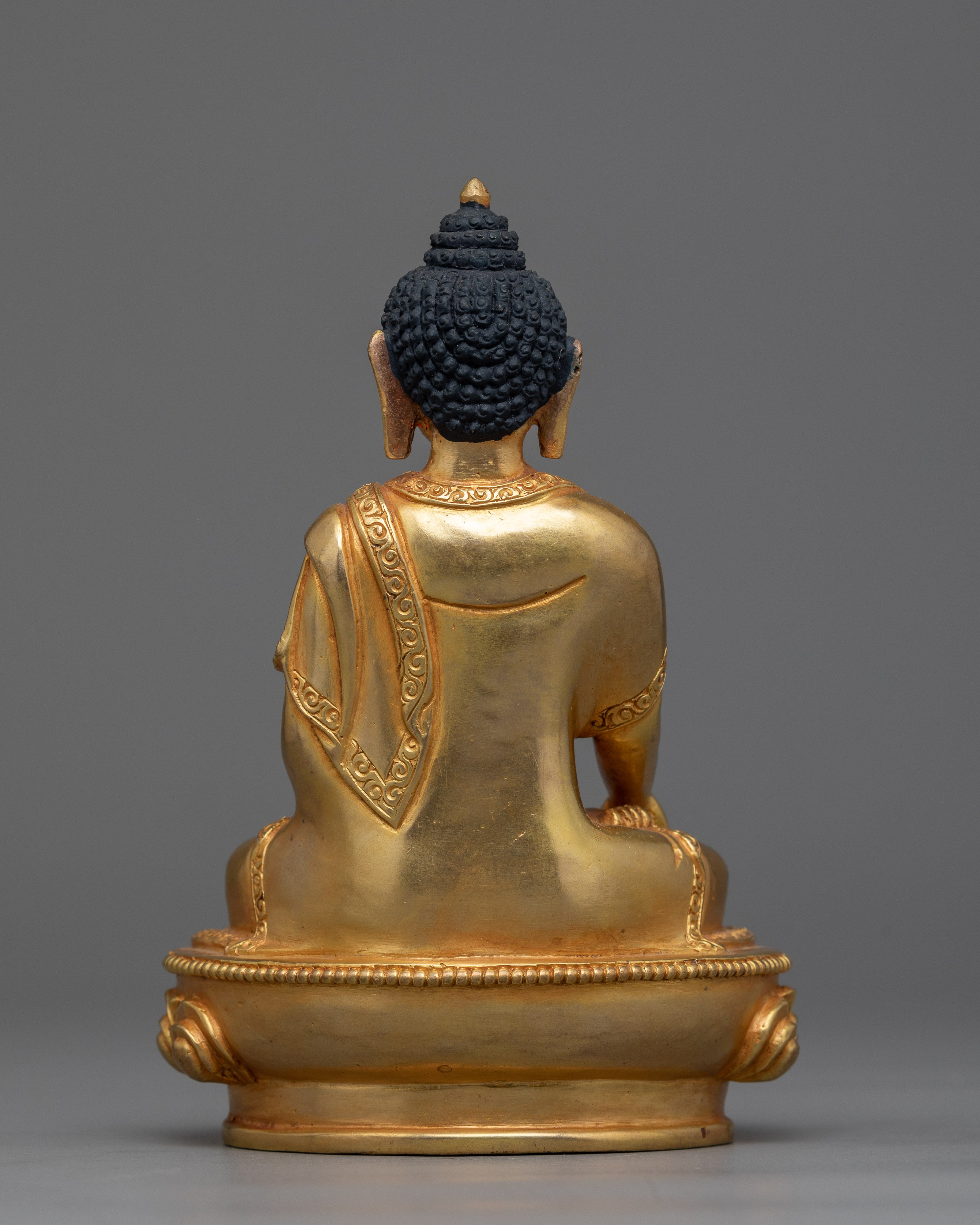 Shakyamuni Buddha Small Gold-Gilded Statue | A Beacon of Enlightenment