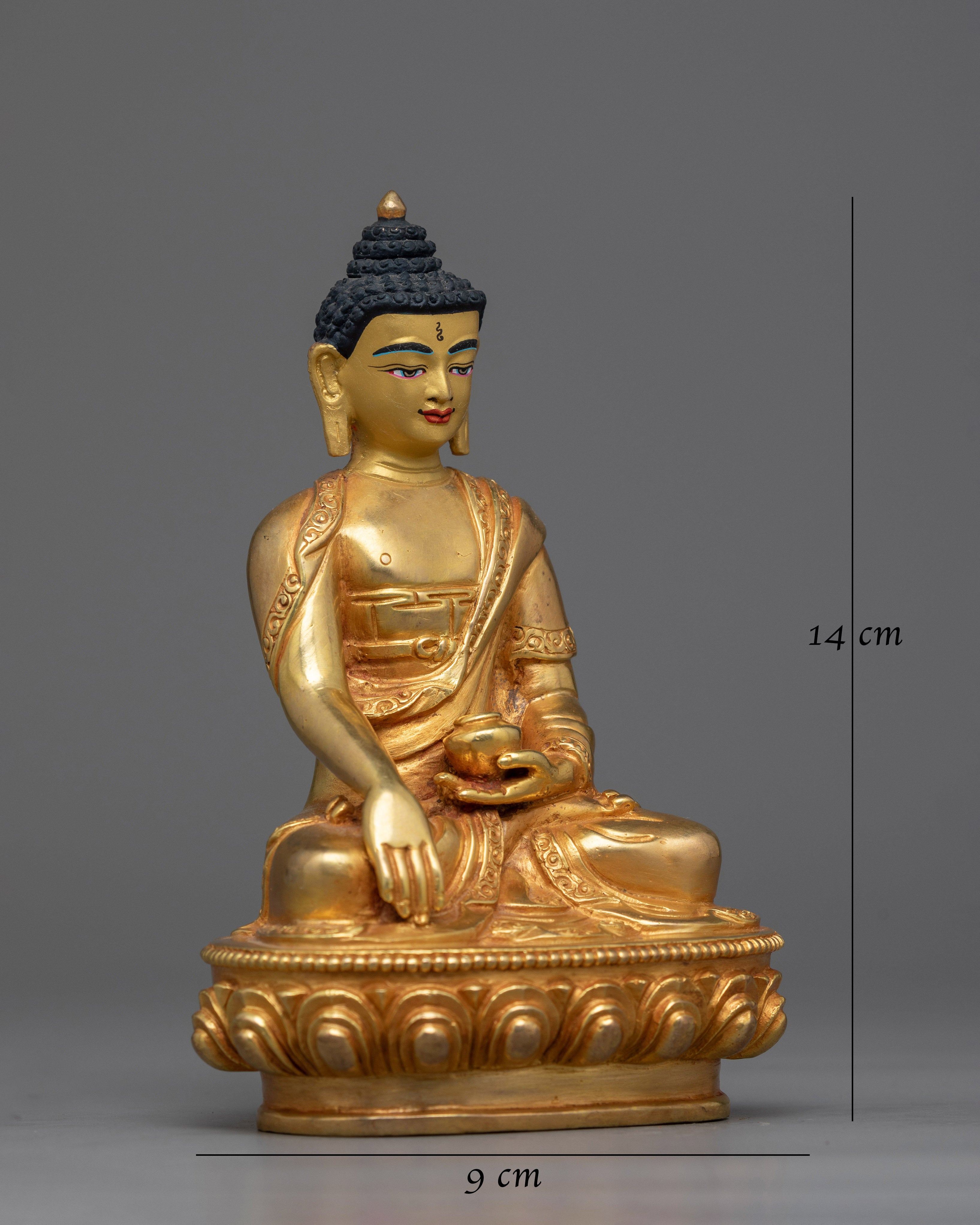 Shakyamuni Buddha Small Gold-Gilded Statue | A Beacon of Enlightenment
