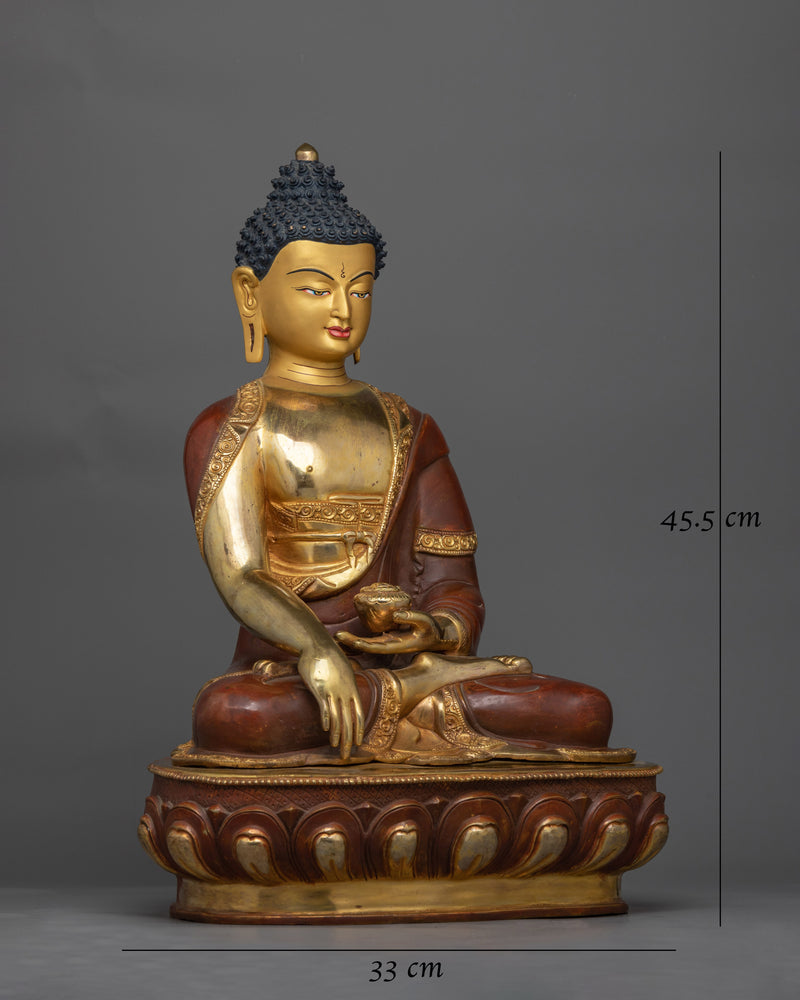 Shakyamuni Buddha Gold Gilded Statue | A Beacon of Tranquility and Enlightenment