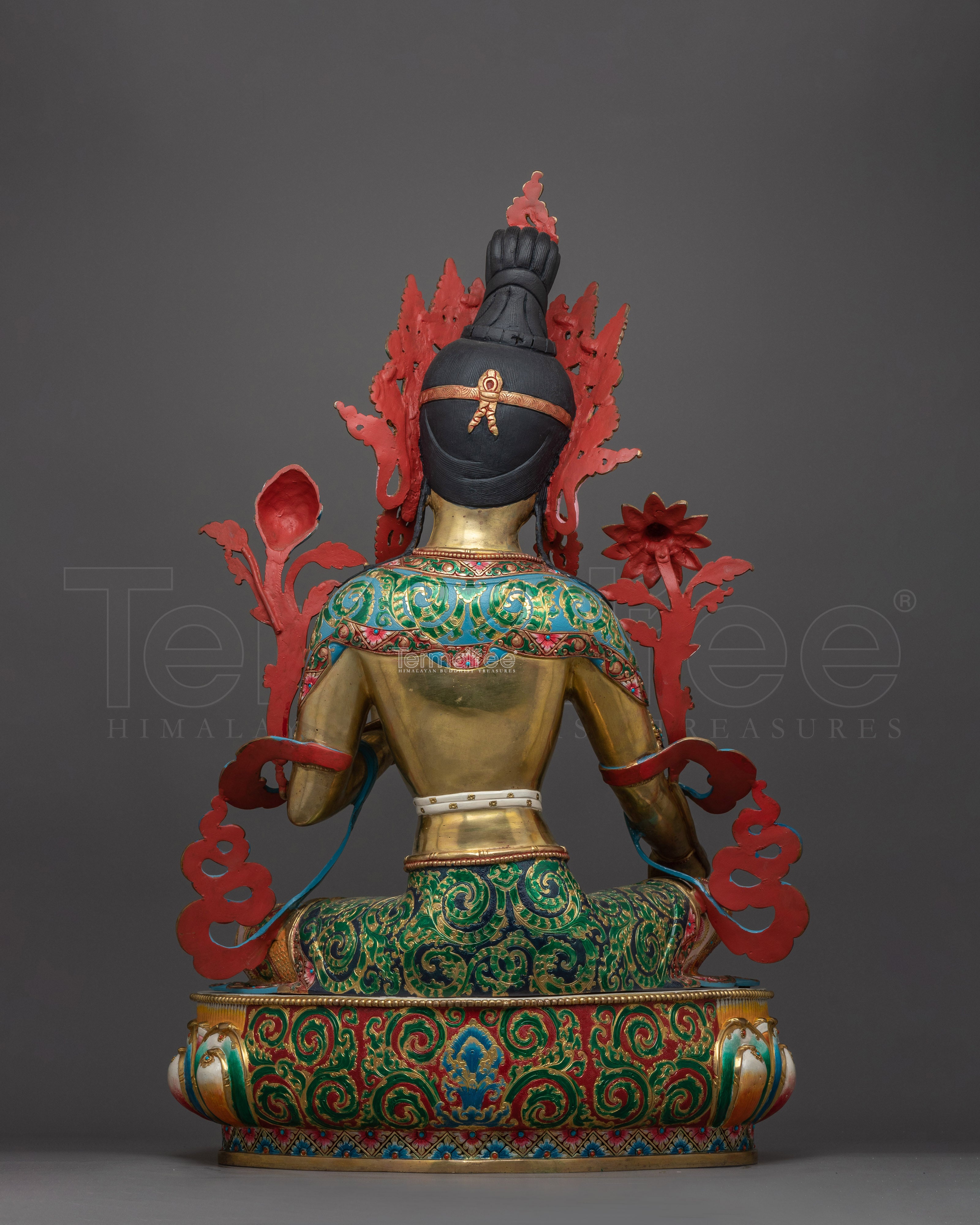 Green Tara Beautiful Colored Sculpture | Embodiment of Compassionate Rescue