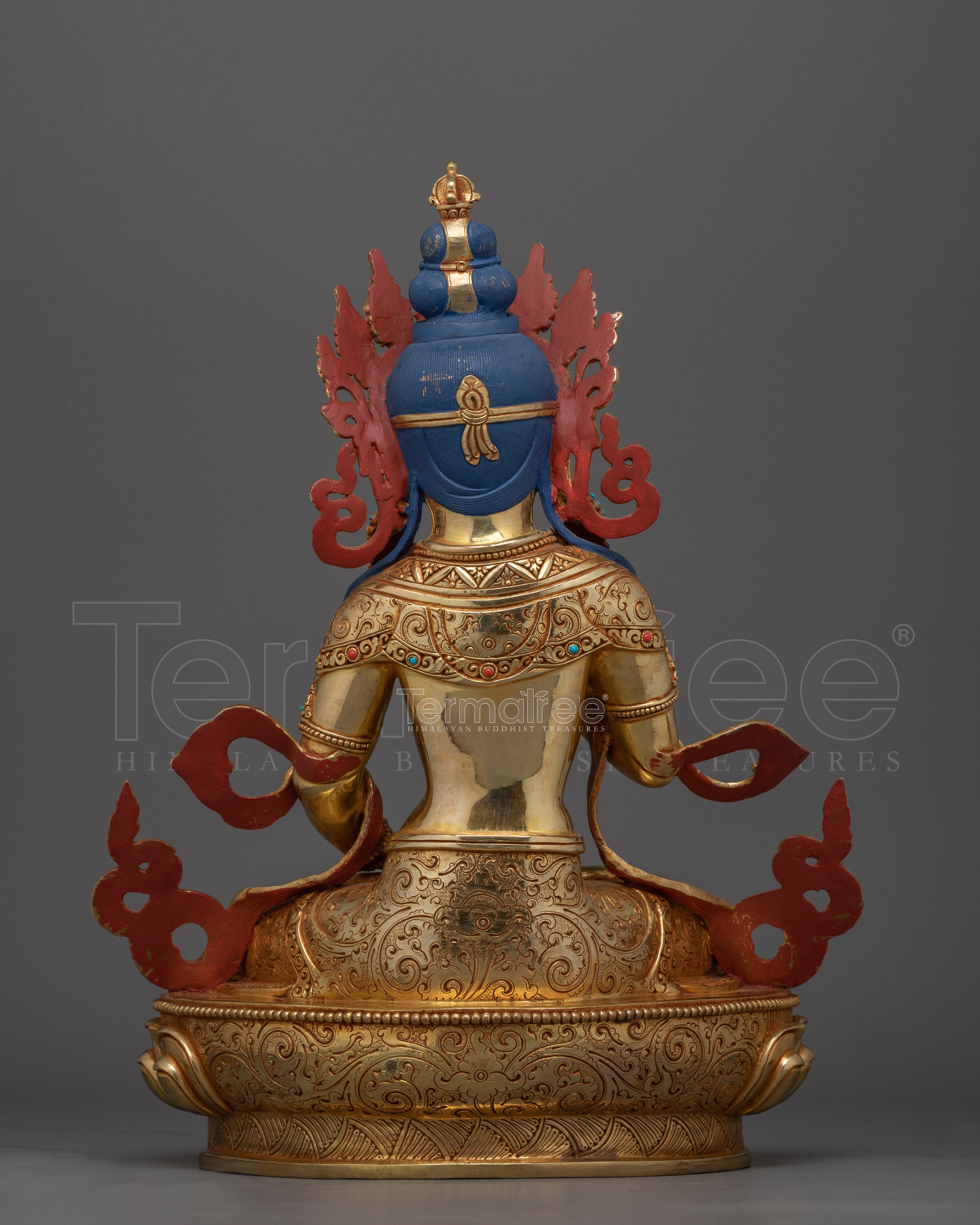 Vajrasattva Purity Deity Gold Gilded Statue | Handcrafted Spiritual Art