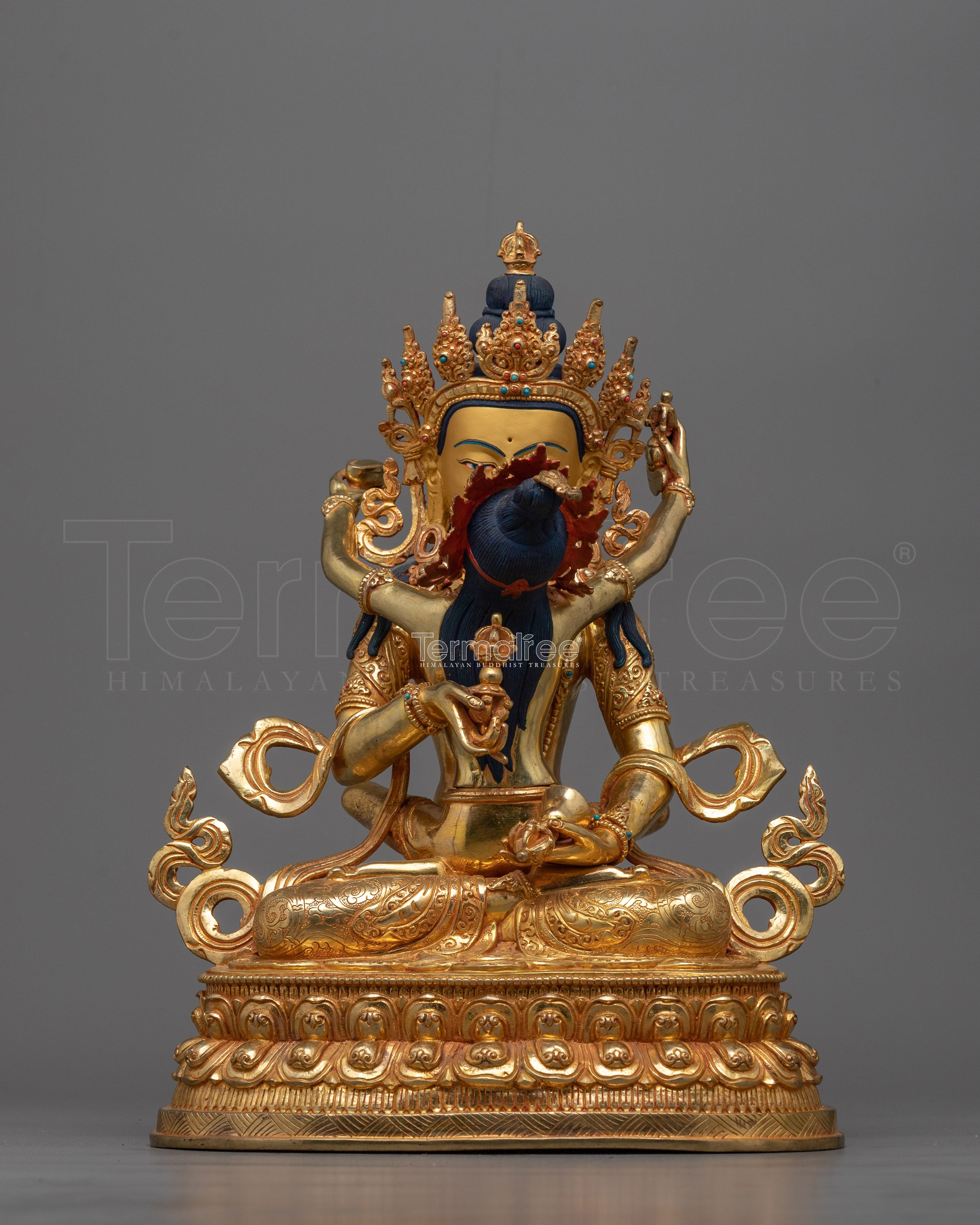 Vajrasattva with His Consort Handcrafted Statue | Symbol of Purity and Unity Artwork