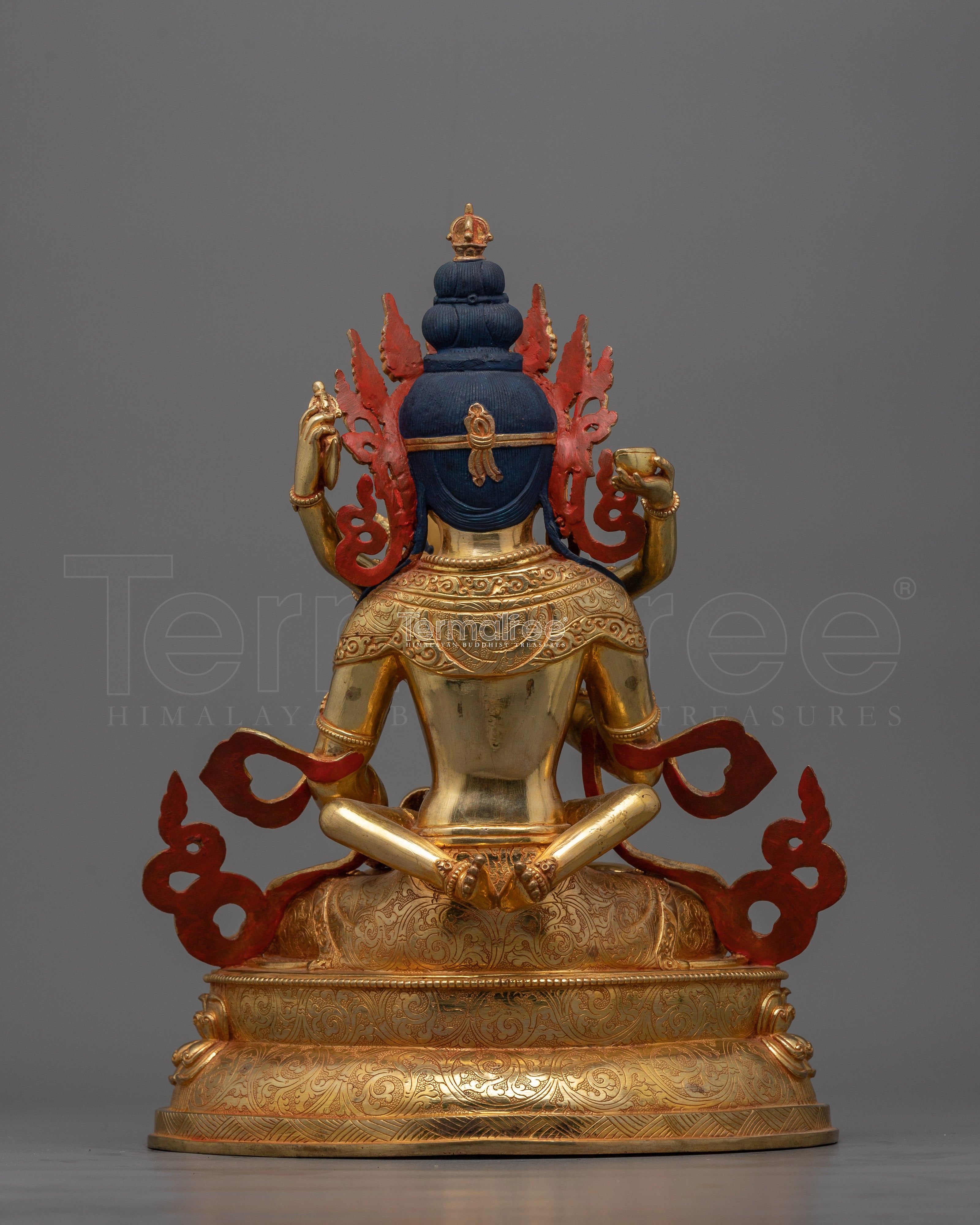 Vajrasattva with His Consort Handcrafted Statue | Symbol of Purity and Unity Artwork