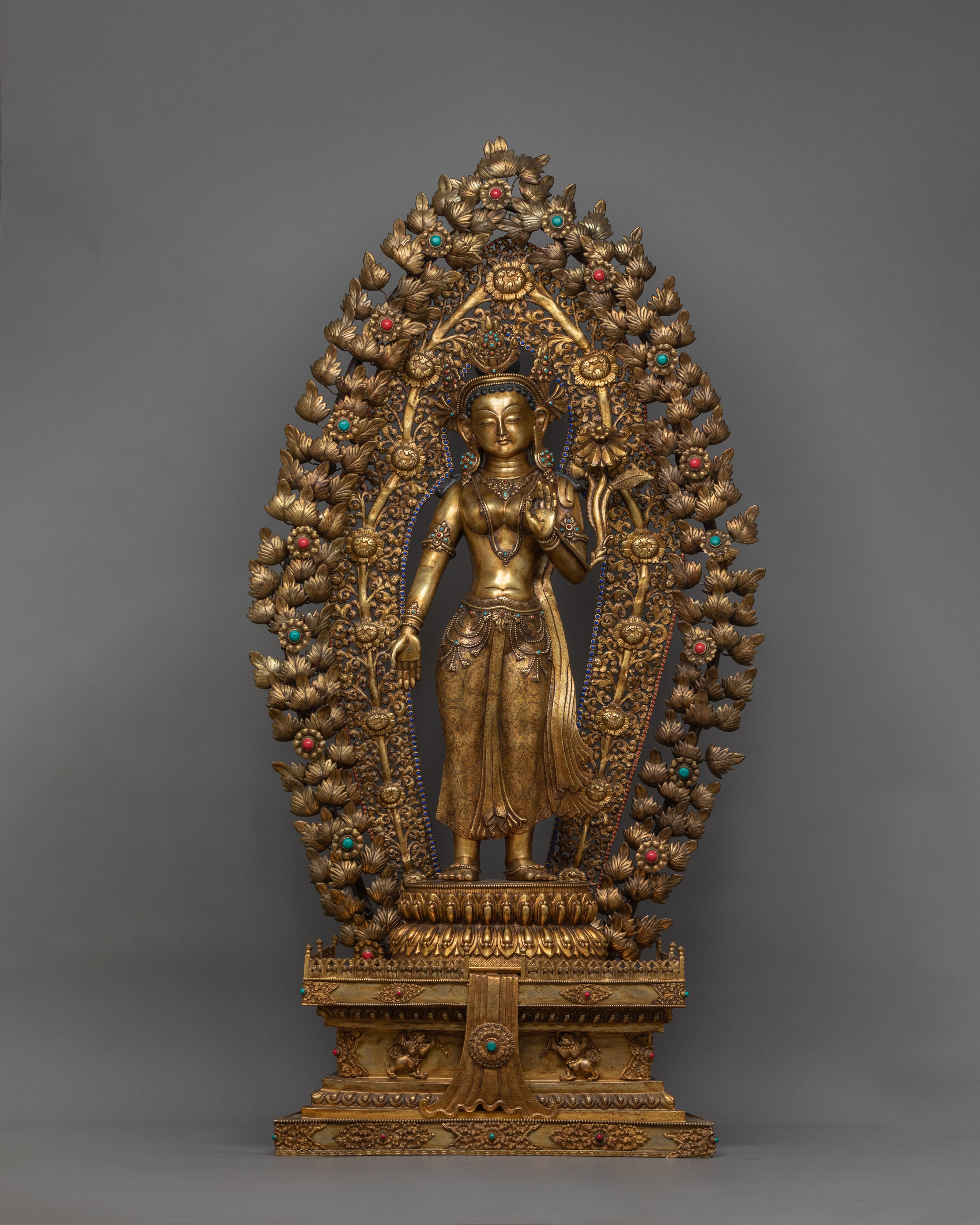 standing-green-tara-gold-gilded