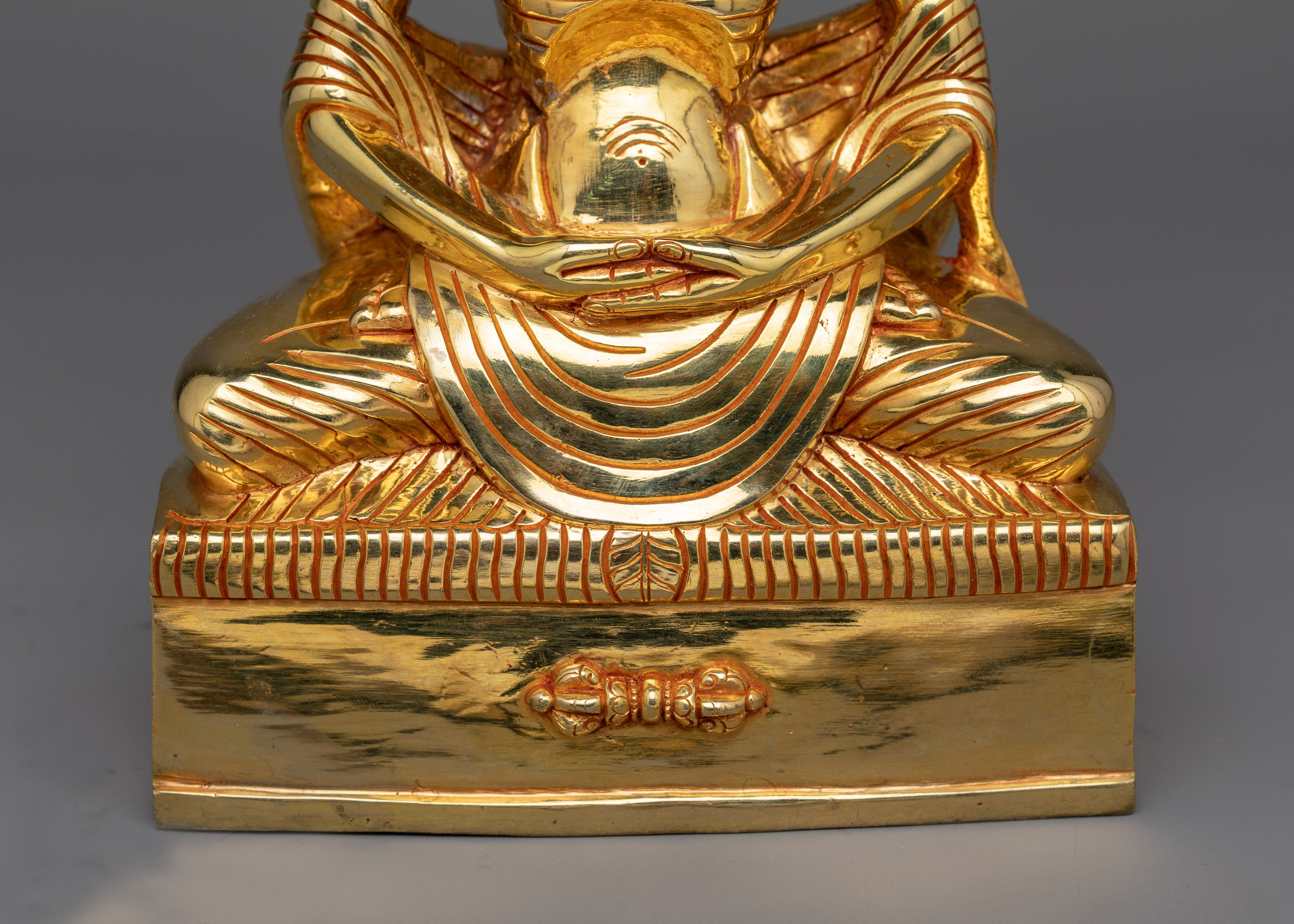 Fasting Buddha Gold Gilded Statue | Emblem of Ascetic Devotion