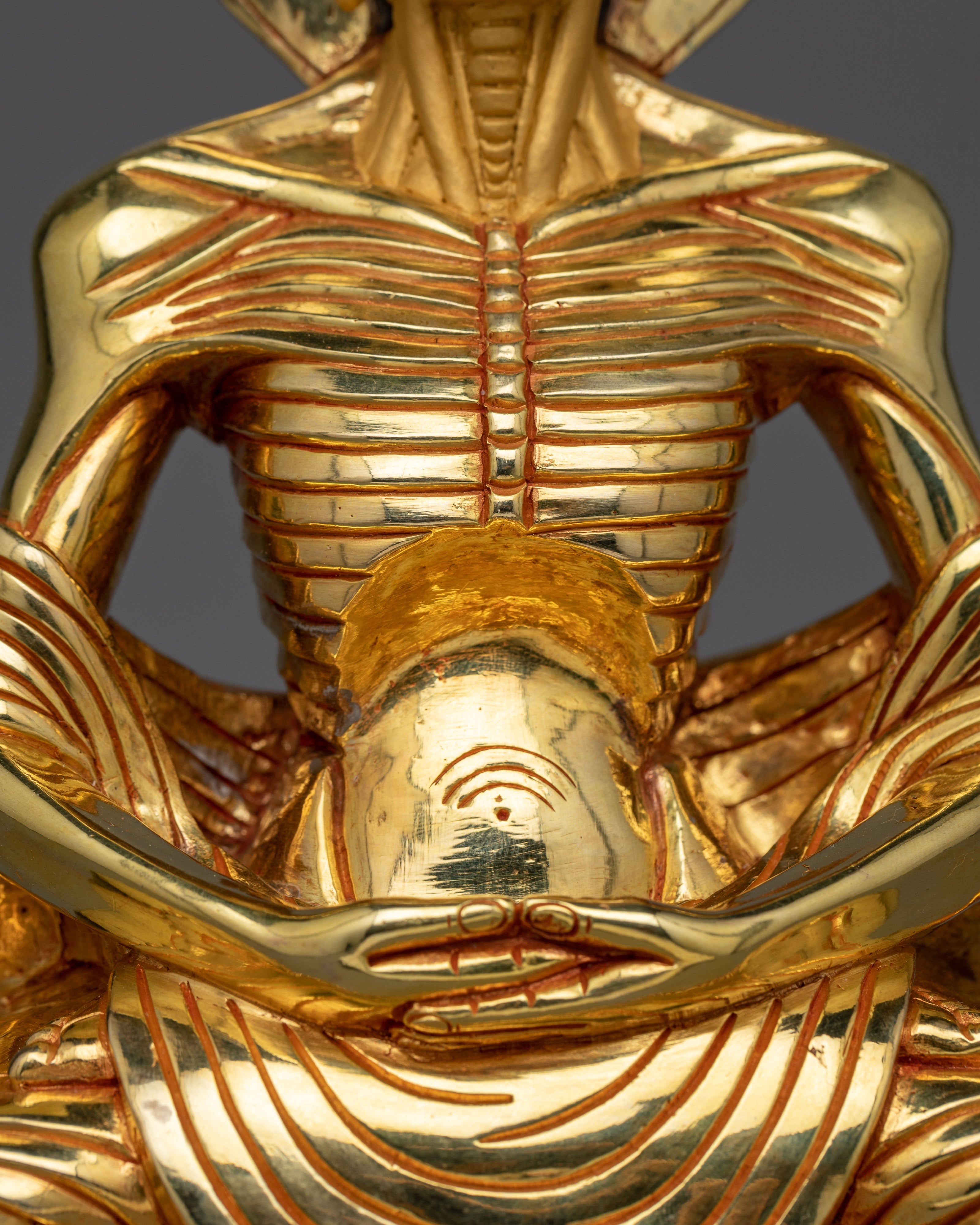 Fasting Buddha Gold Gilded Statue | Emblem of Ascetic Devotion