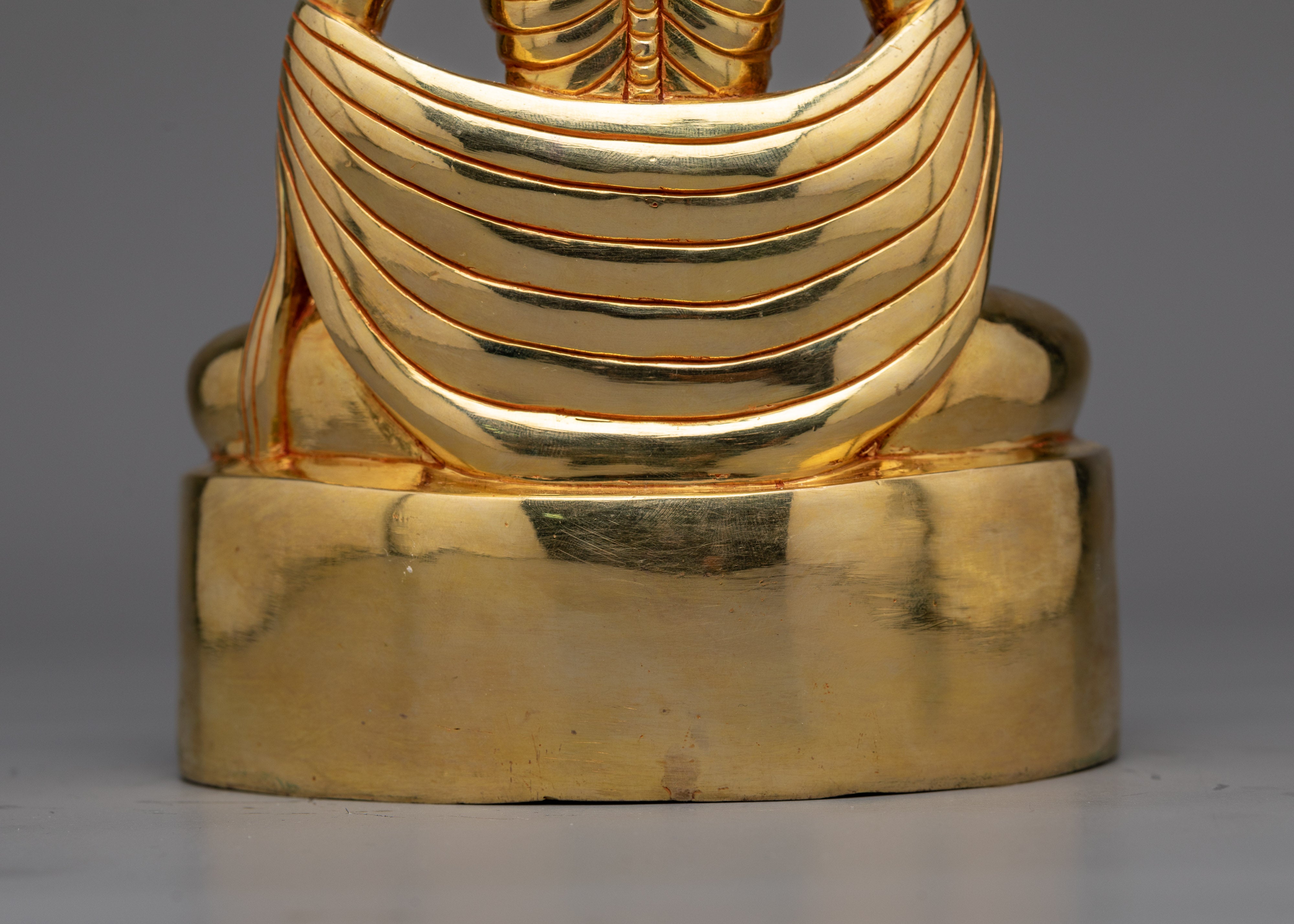Fasting Buddha Gold Gilded Statue | Emblem of Ascetic Devotion