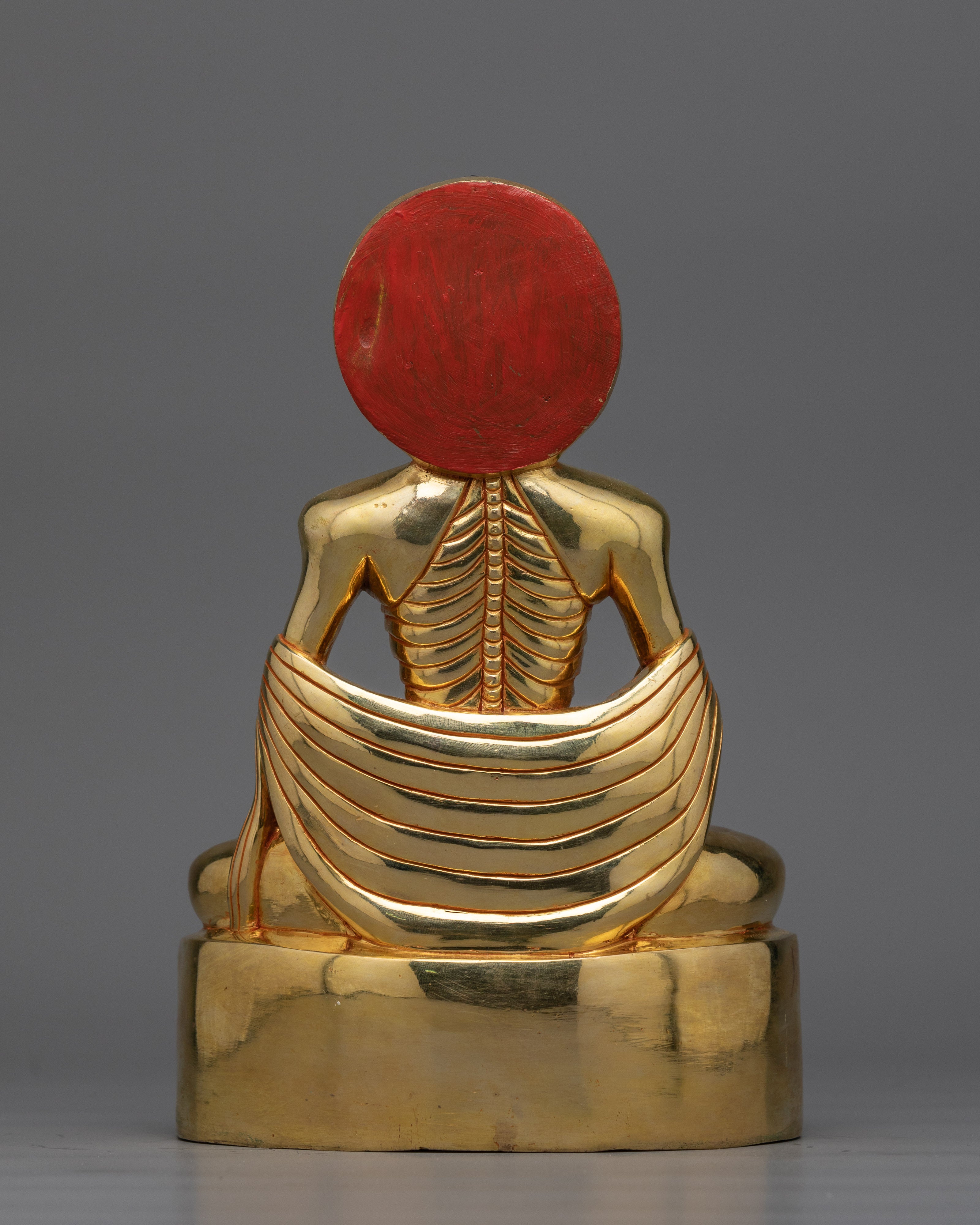Fasting Buddha Gold Gilded Statue | Emblem of Ascetic Devotion