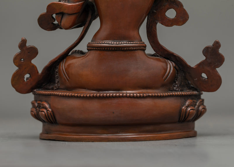 Manjushri Nepalese Oxidized Artwork Statue | Beacon of Wisdom and Insight
