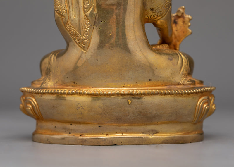 Medicine Buddha A Small Hand Carved Statue | Embodiment of Healing and Compassion