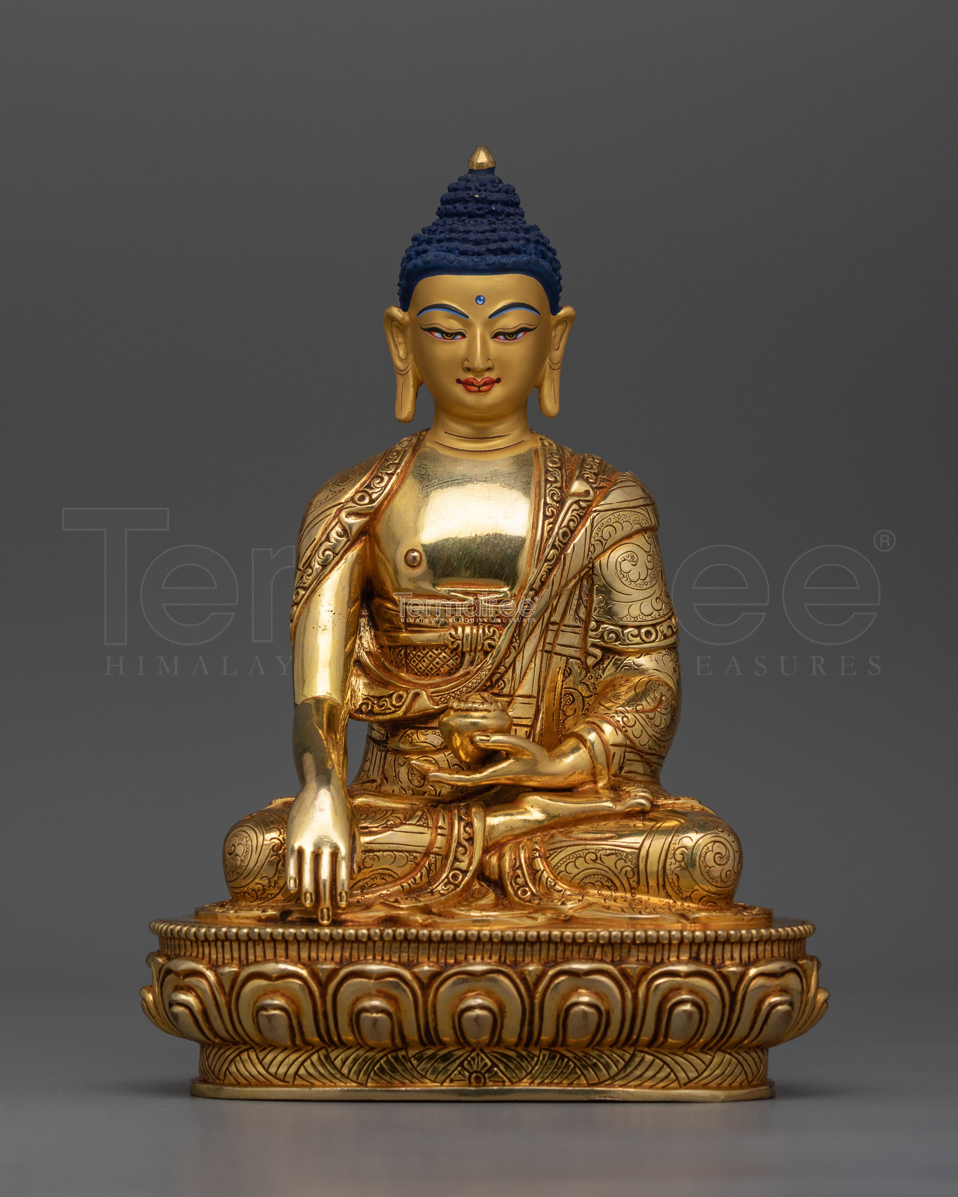 Shakyamuni Buddha Handmade Gold-Gilded Statue | Beacon of Enlightenment