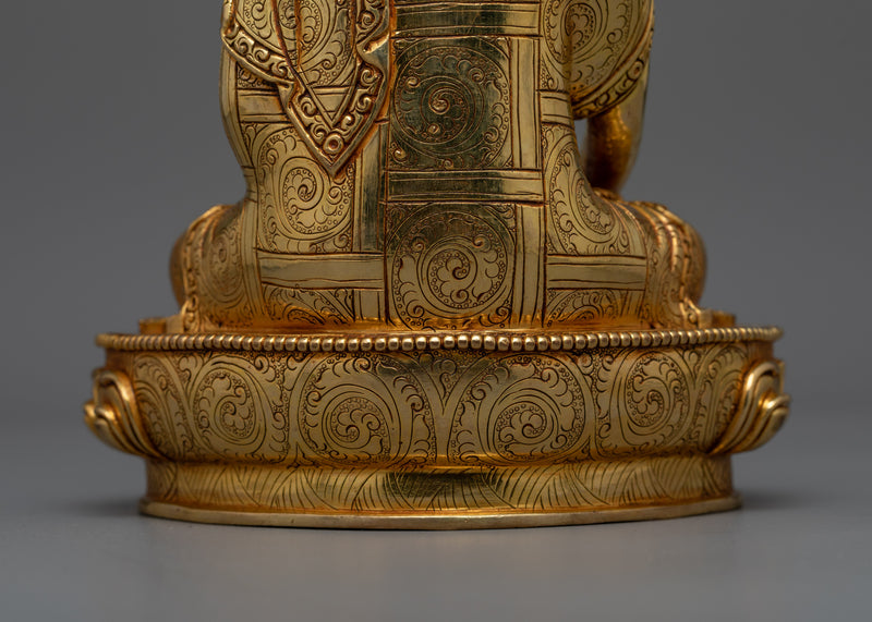 Shakyamuni Buddha Handmade Gold-Gilded Statue | Beacon of Enlightenment