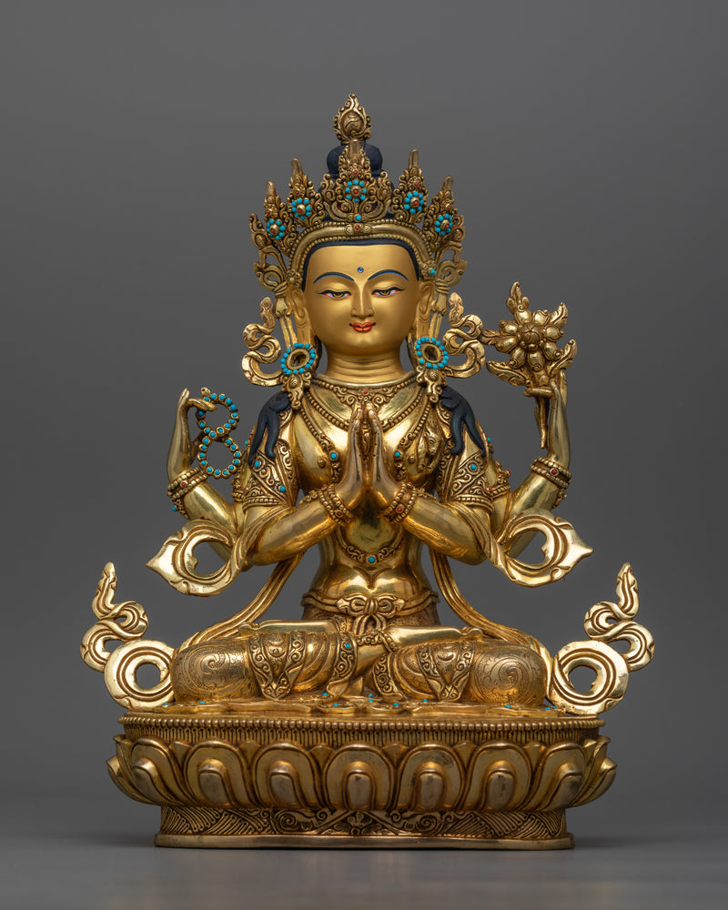 chenrezig-handmade-gold-gilded