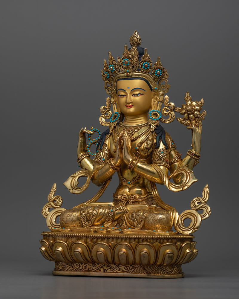 chenrezig-handmade-gold-gilded