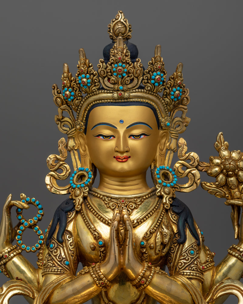chenrezig-handmade-gold-gilded