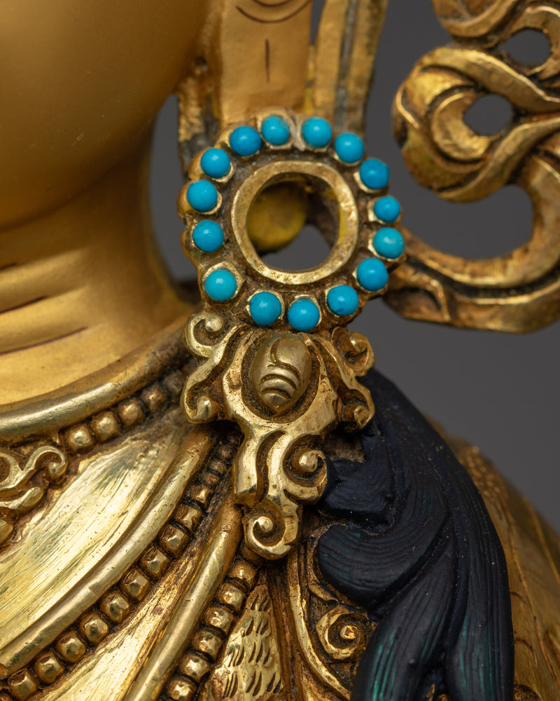 Chenrezig Handmade Gold-Gilded Statue | Embodiment of Compassion