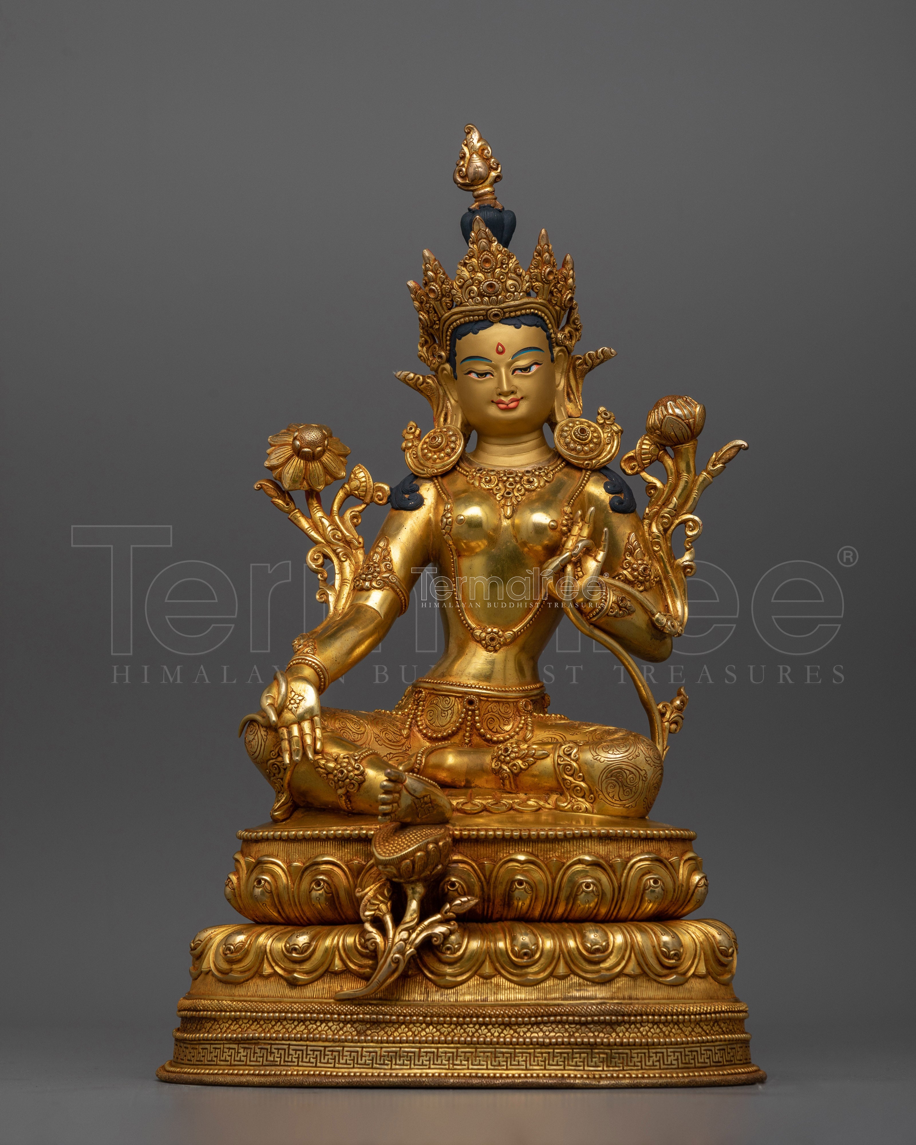 Green Tara Nepali Handmade Statue | Embodiment of Compassionate Action