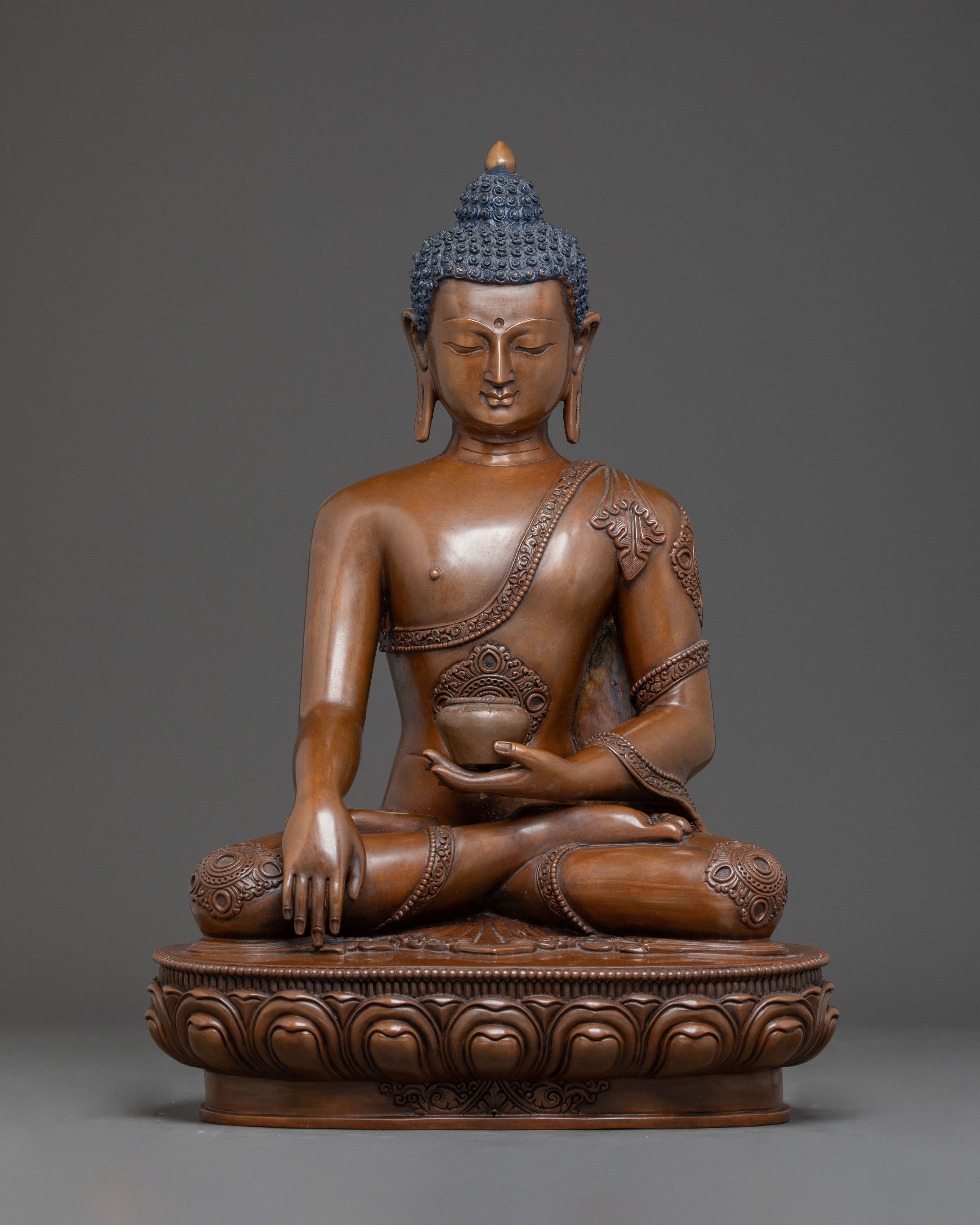 Handmade Tibetan Copper Shakyamuni Buddha Art | Himalayan Sculpture