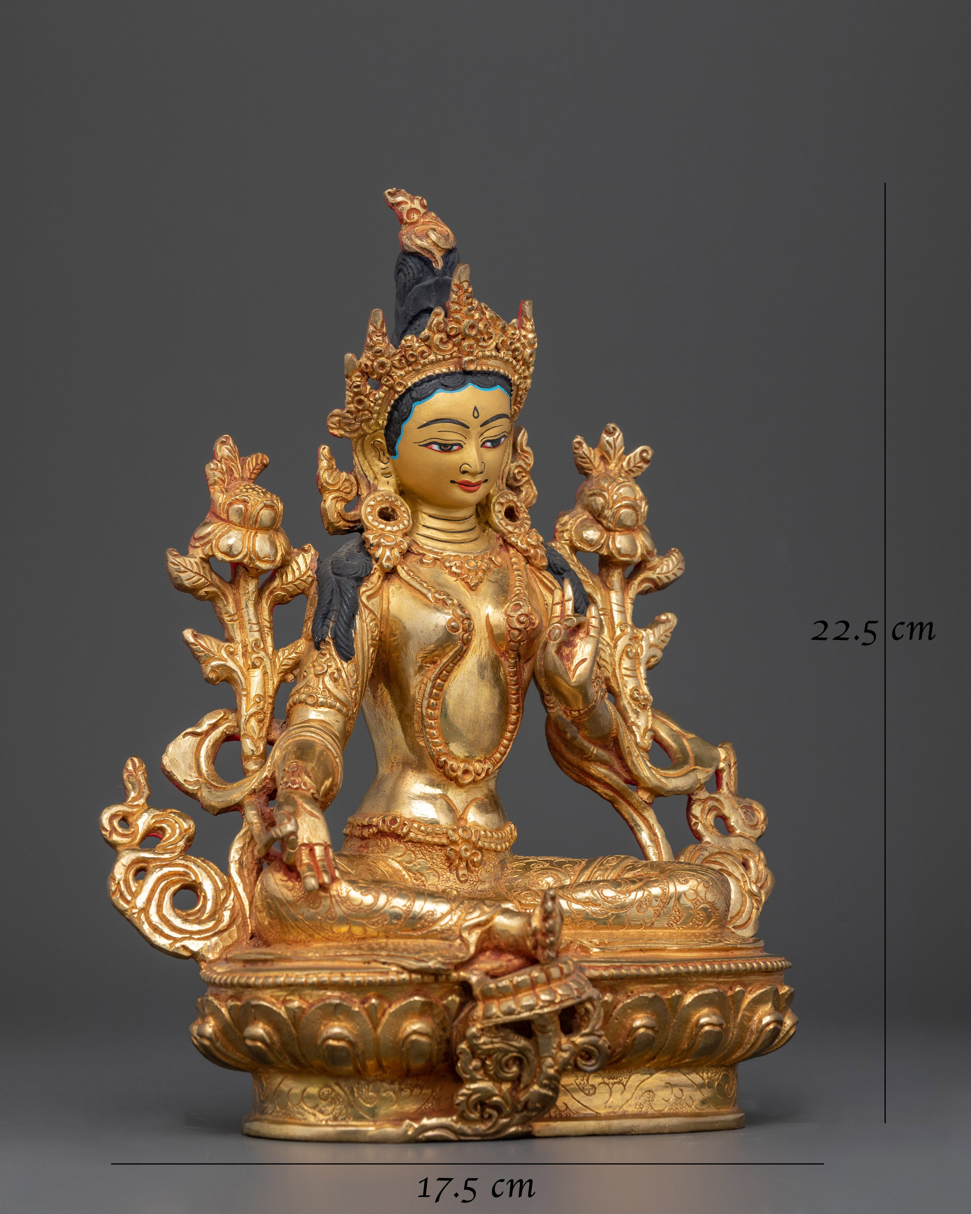 Green Tara Handiwork Small Statue | Embodiment of Compassion