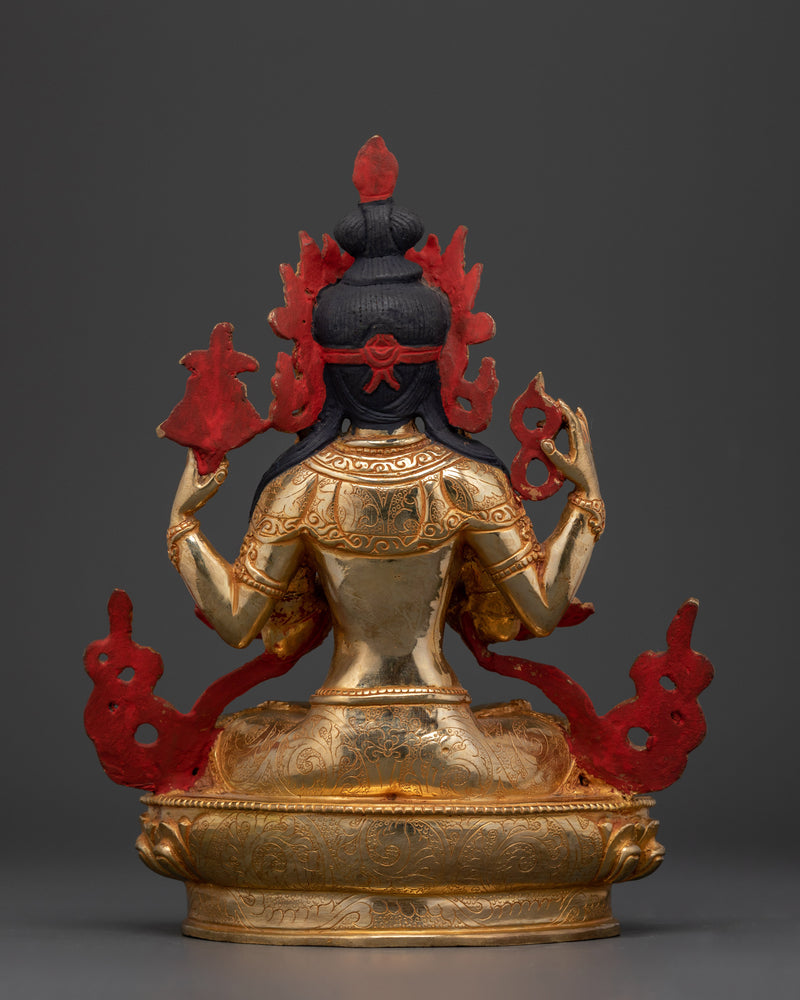 Chenrezig Handcrafted Compassion Deity Statue | Embodiment of Mercy