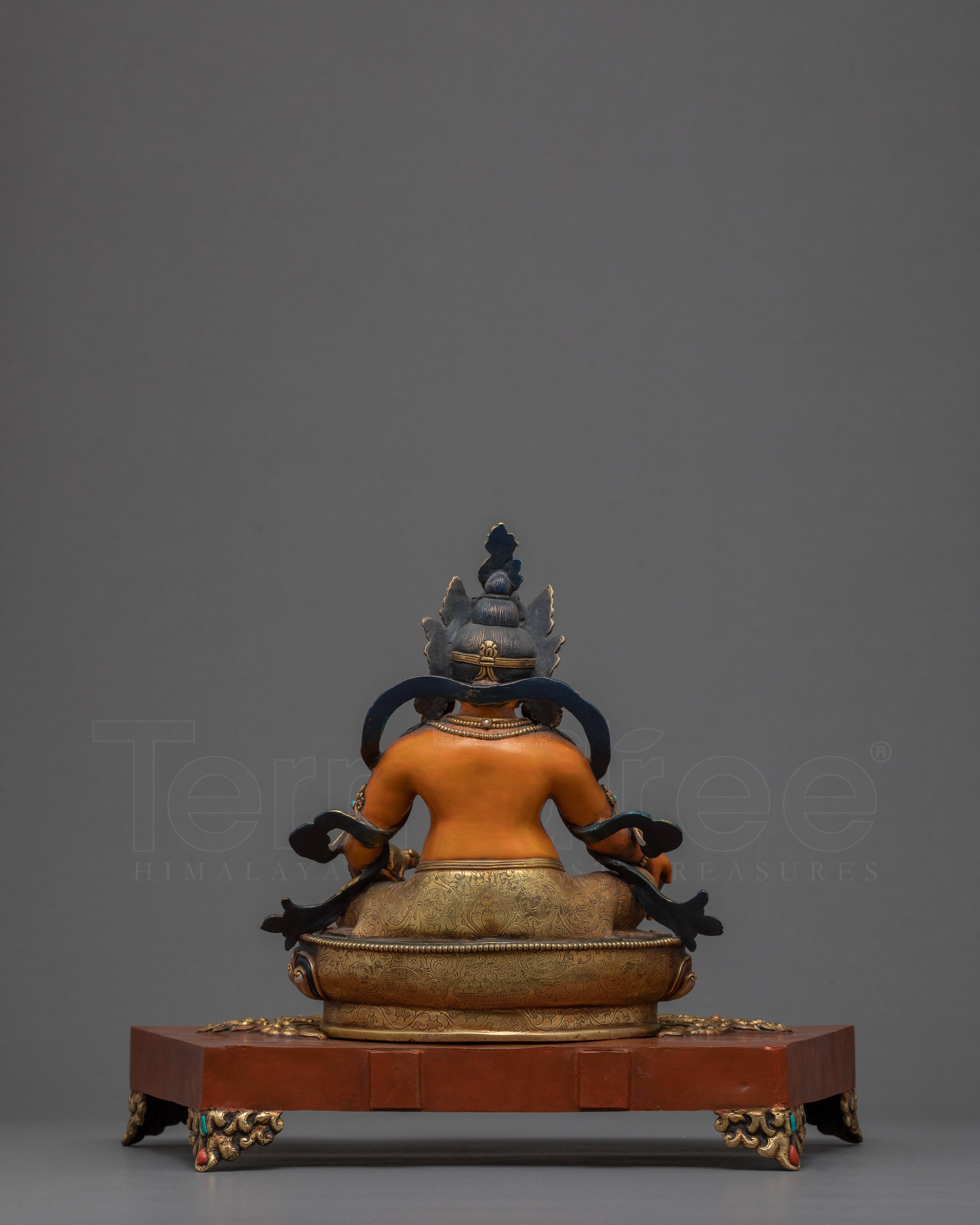 Yellow Dzambhala Sculpture | Buddhist Wealth Deity