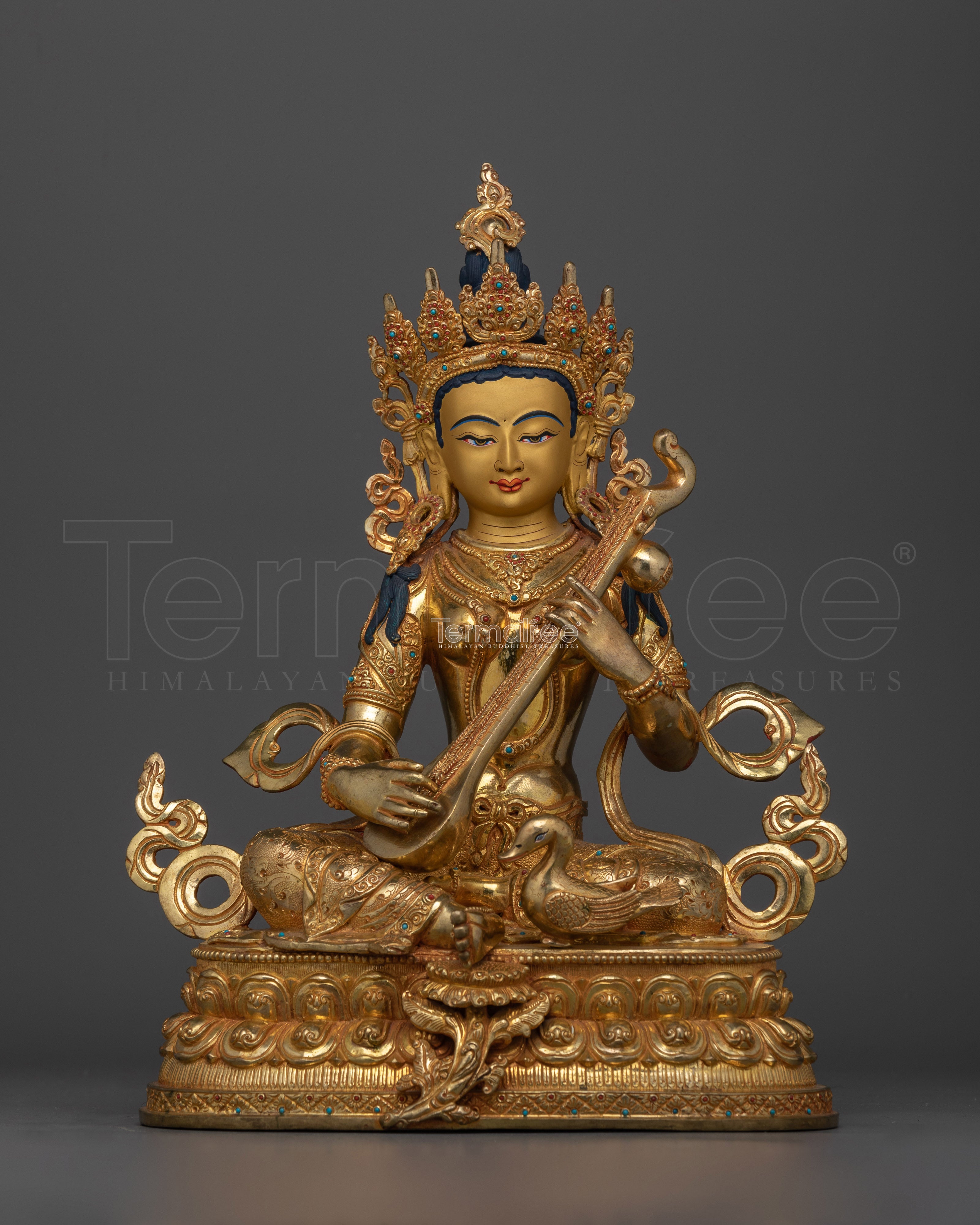 Saraswati a Female Hindu Deity Statue | Embodiment of Knowledge and Arts