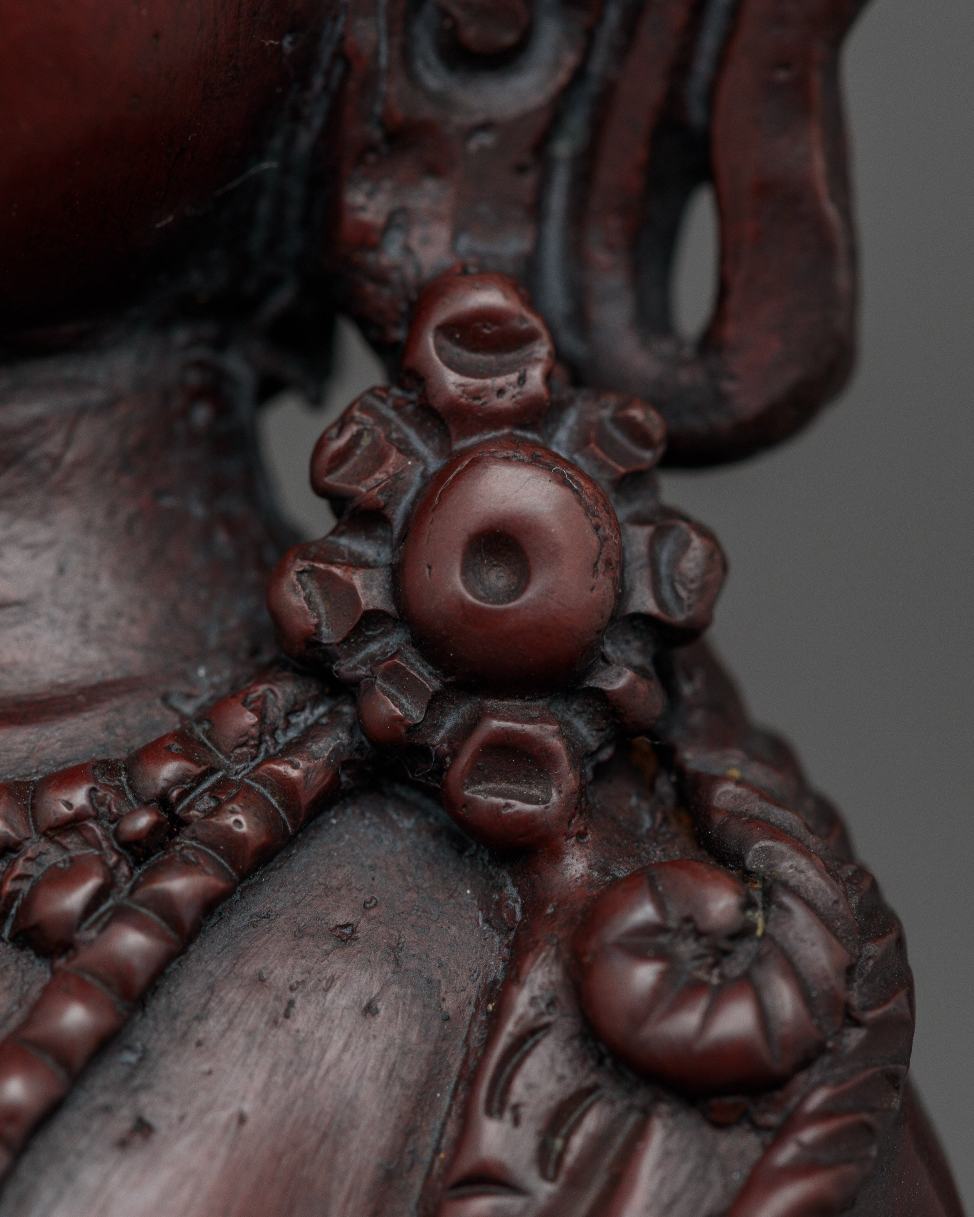 Amitayus A Small Handmade Oxidized Statue | Embodiment of Longevity and Wisdom