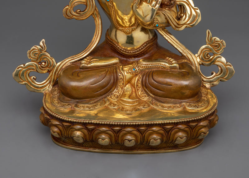 Manjushri Beautiful Copper Sculpture | Embodiment of Transcendent Wisdom