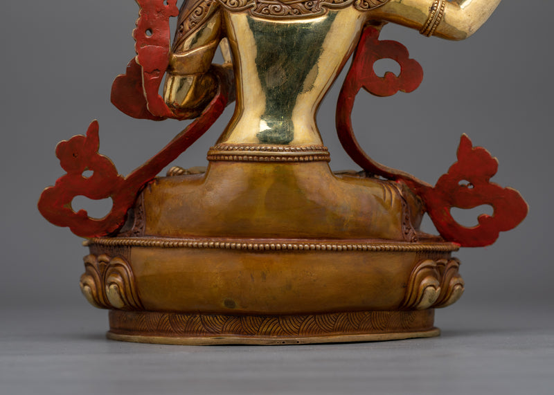 Manjushri Beautiful Copper Sculpture | Embodiment of Transcendent Wisdom