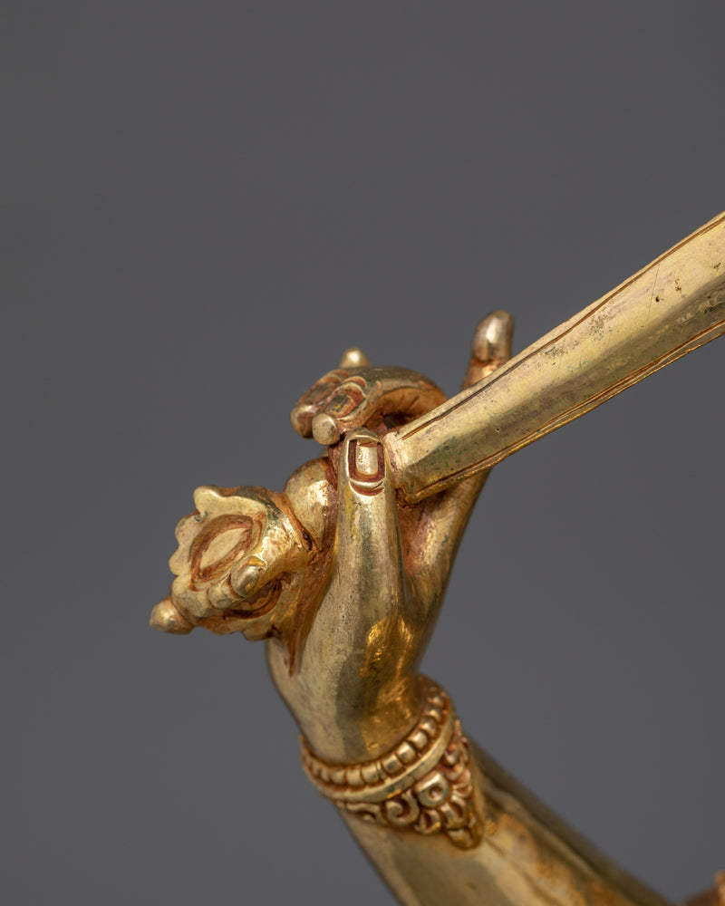 Manjushri Beautiful Copper Sculpture | Embodiment of Transcendent Wisdom