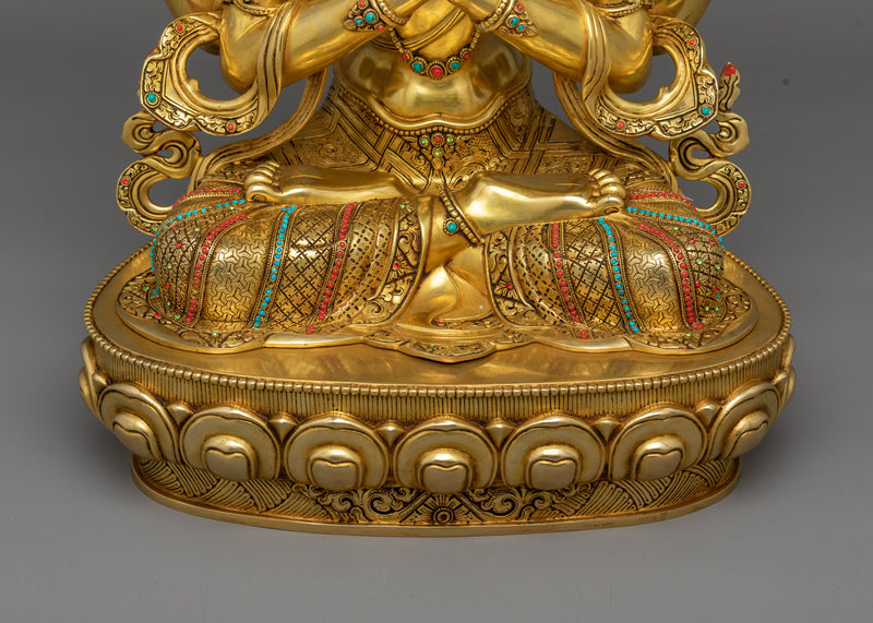 Four Armed Chenrezig Sculpture for Buddhist Shrine | Handmade in Nepal