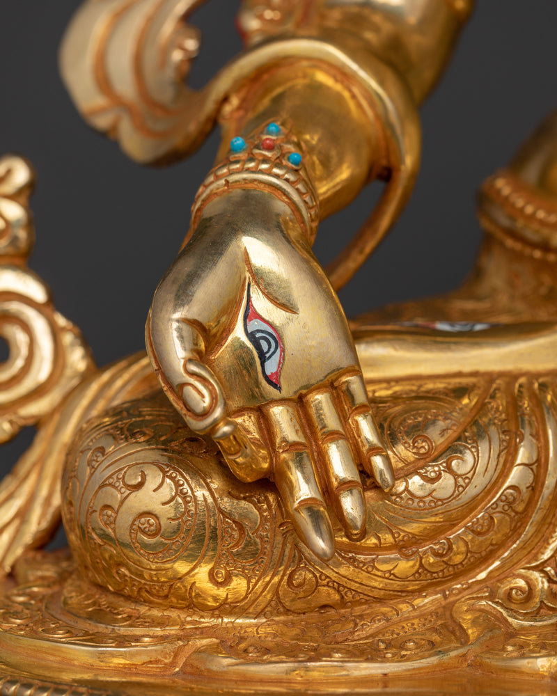 The Goddess of Compassion and Longevity | White Tara Copper Statue
