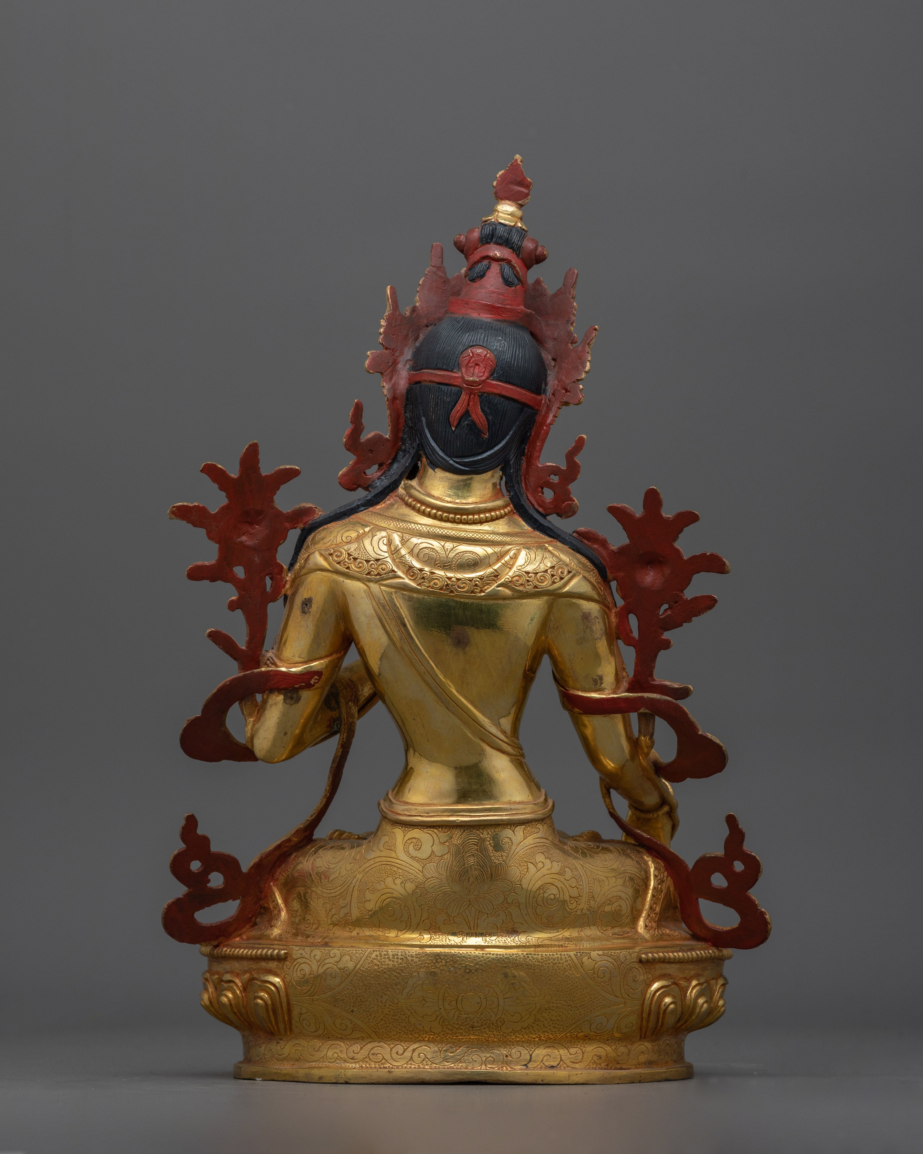 White Tara Copper Statue for Sacred Shrine | Embodiment of Compassion and Longevity