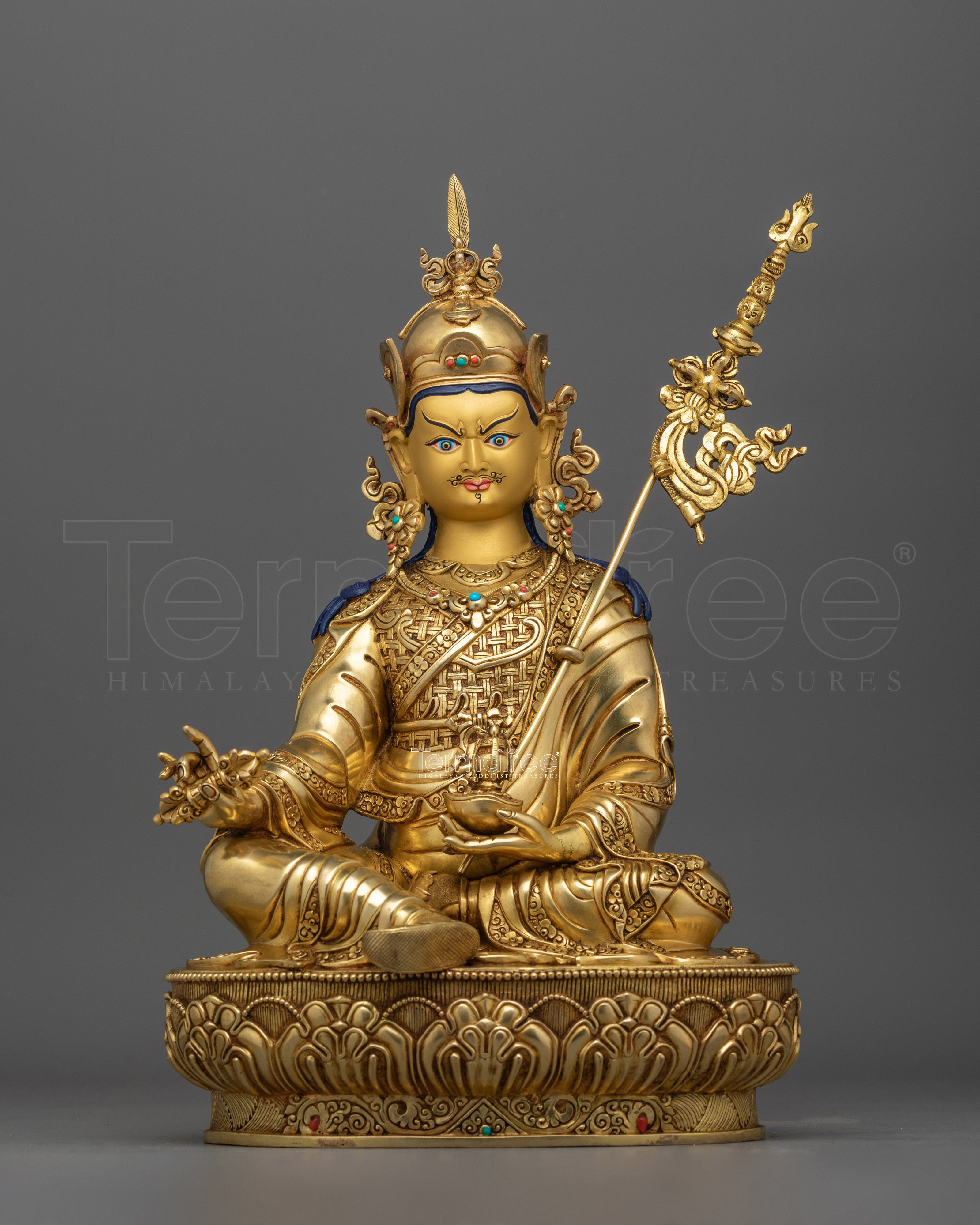 Sacred Guru Rinpoche Copper Statue | The Embodiment of Enlightenment and Spiritual Power