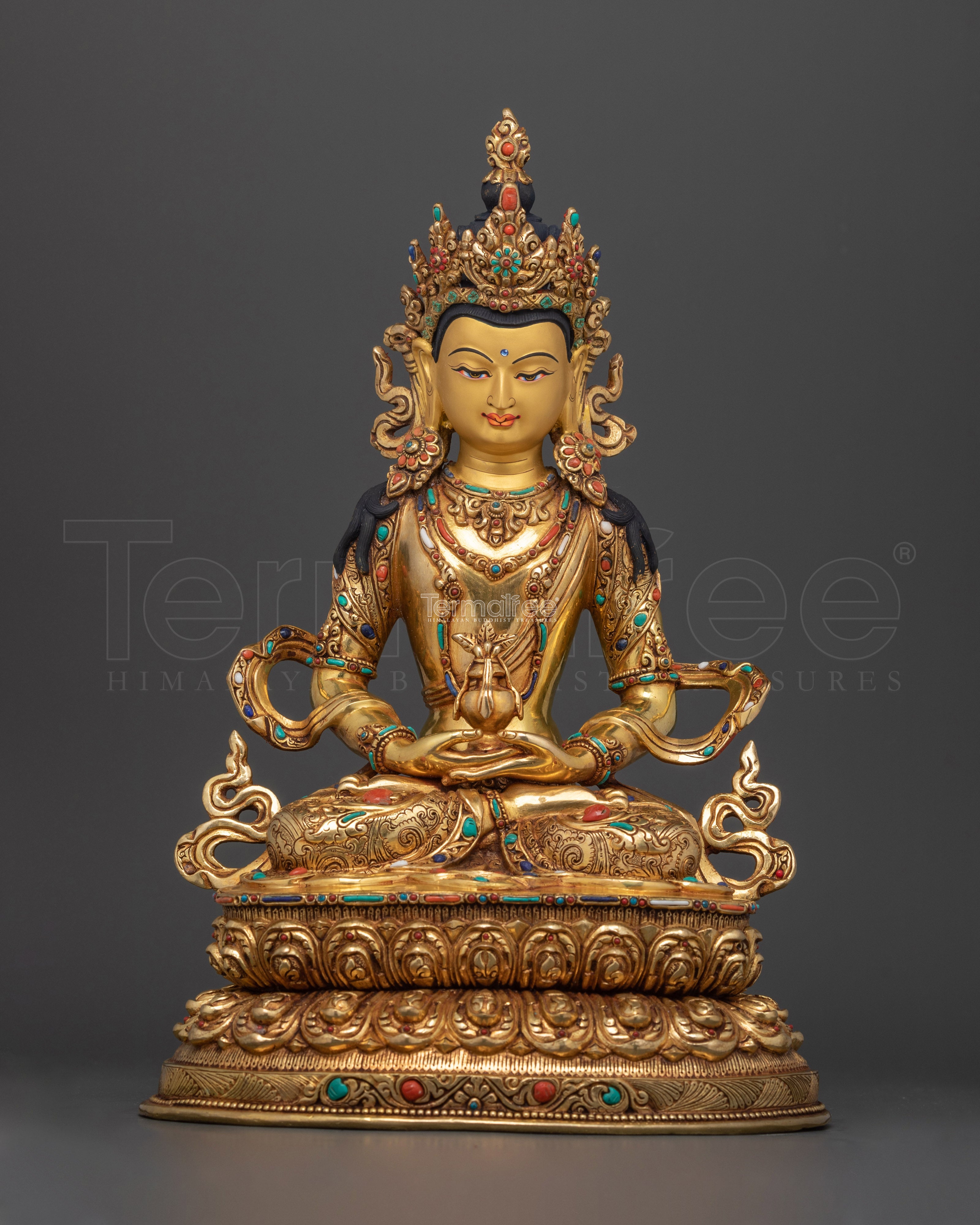 The Buddha of Infinite Life and Longevity | Amitayus Buddha Gilt Statue