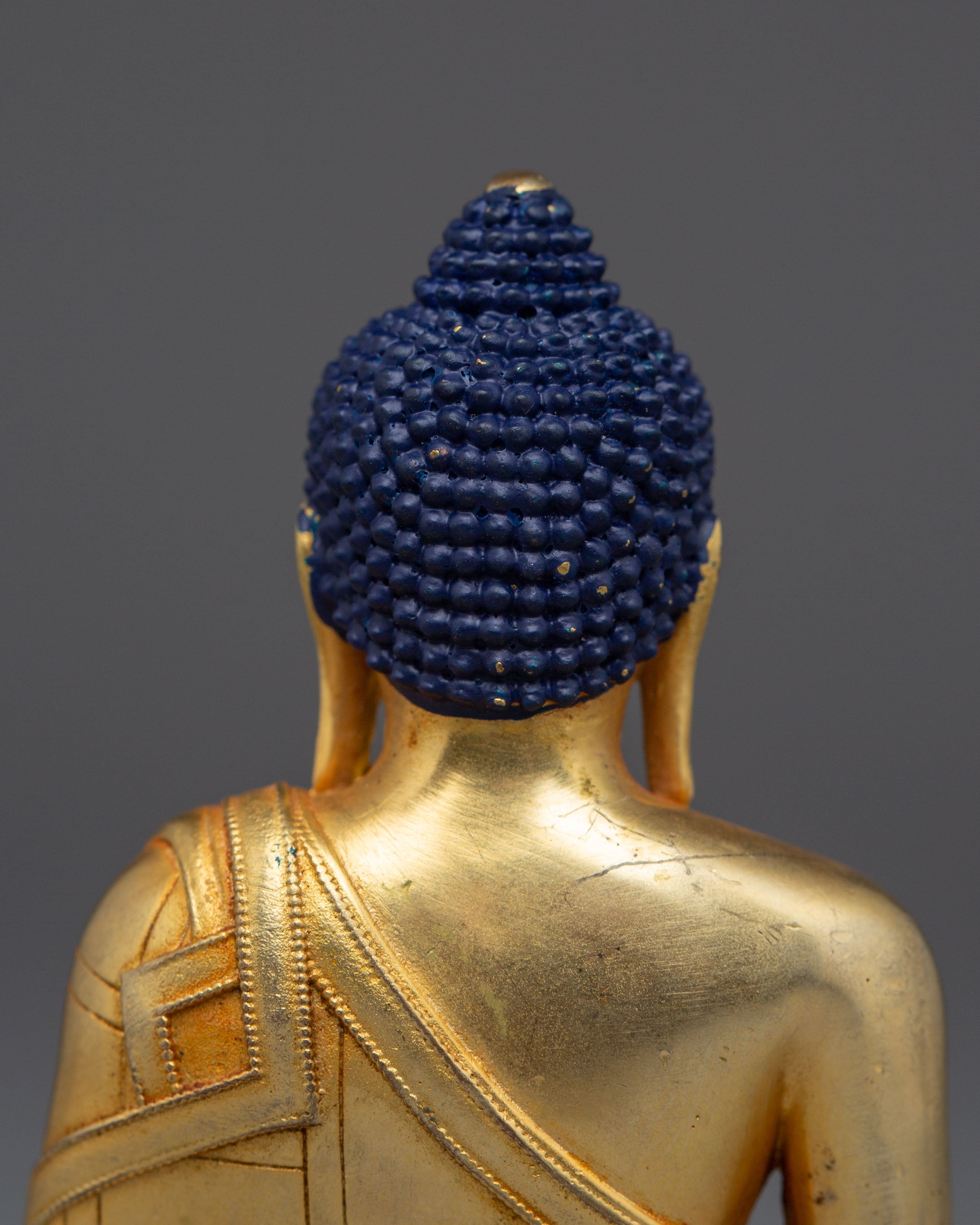 Machine-Made Golden Statue of Amitabha Buddha | Altar Decor