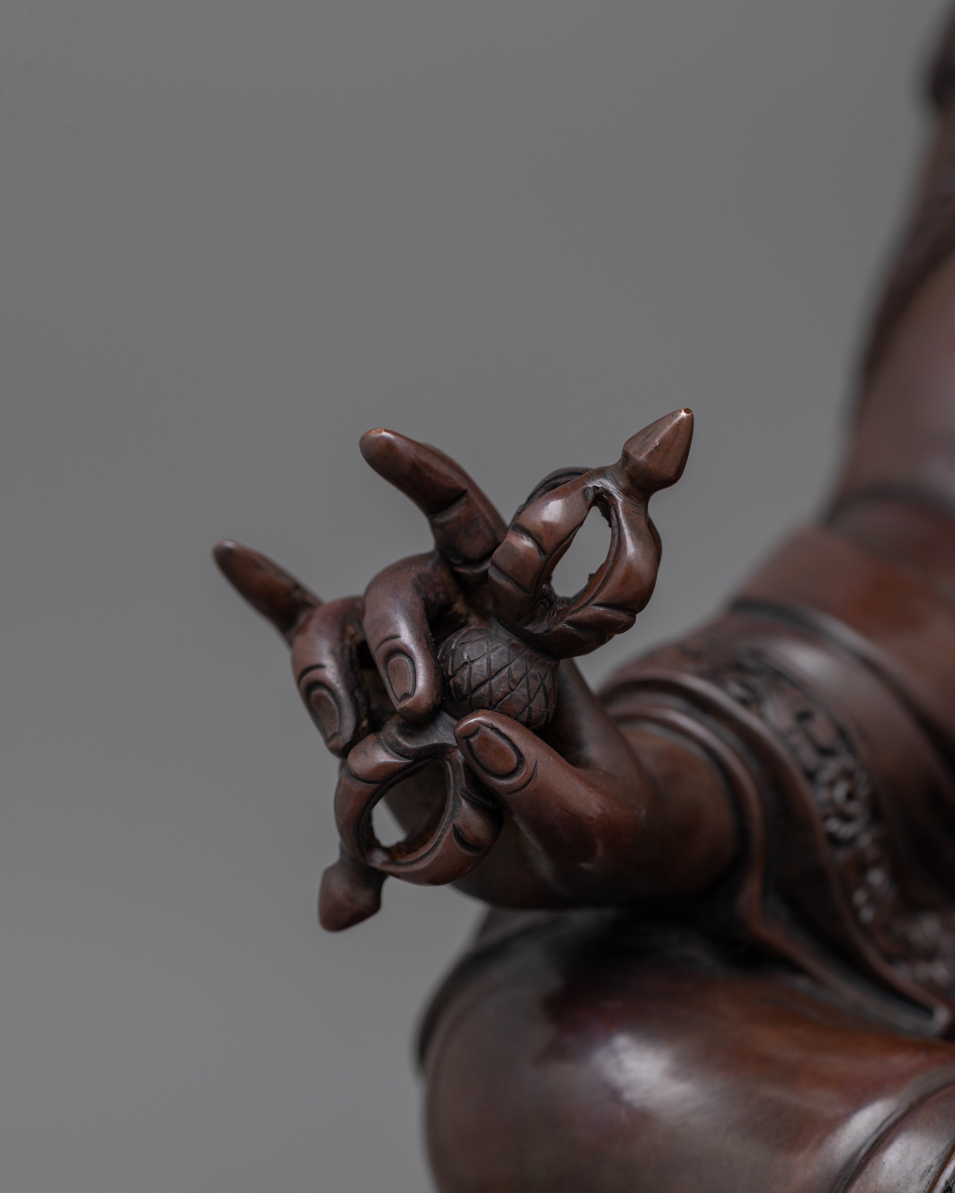 Pema Guru Rinpoche | The Enlightened Guide in Oxidized Copper