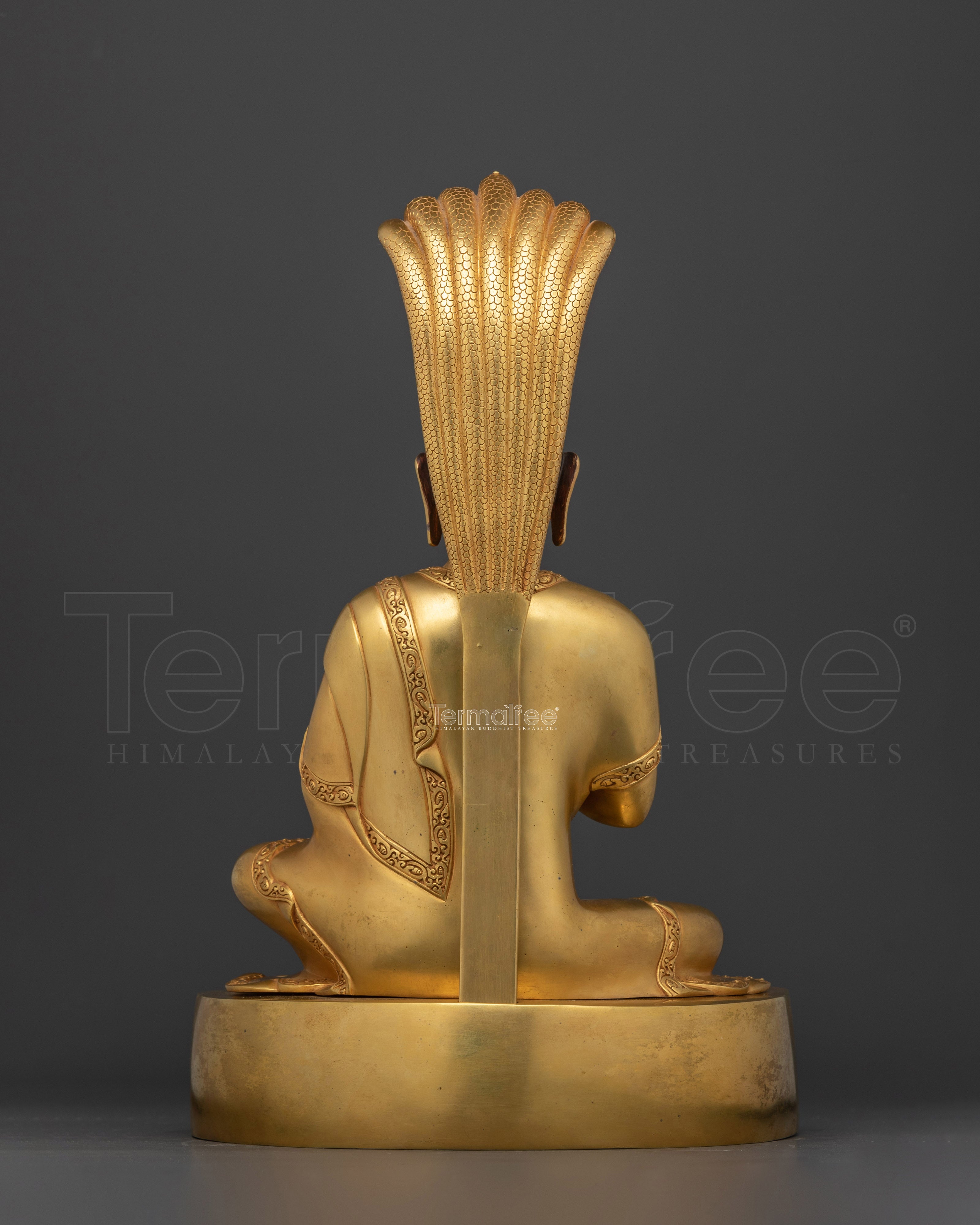 Nagarjuna Figurine | 24K Gold Gilded Copper Statue