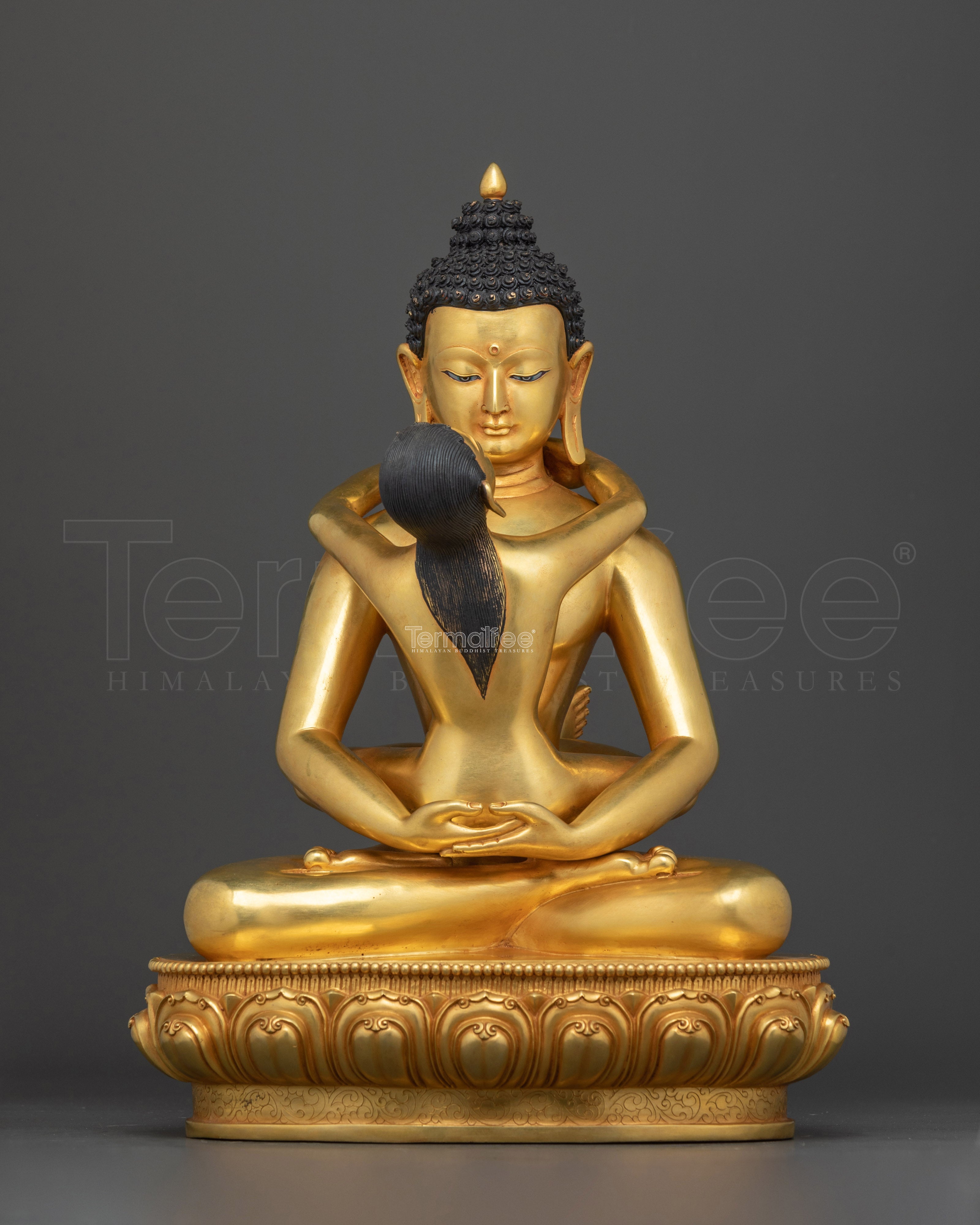 Samantabhadra with Consort Buddha Statue | 24K Gold Gilded Copper Sculpture