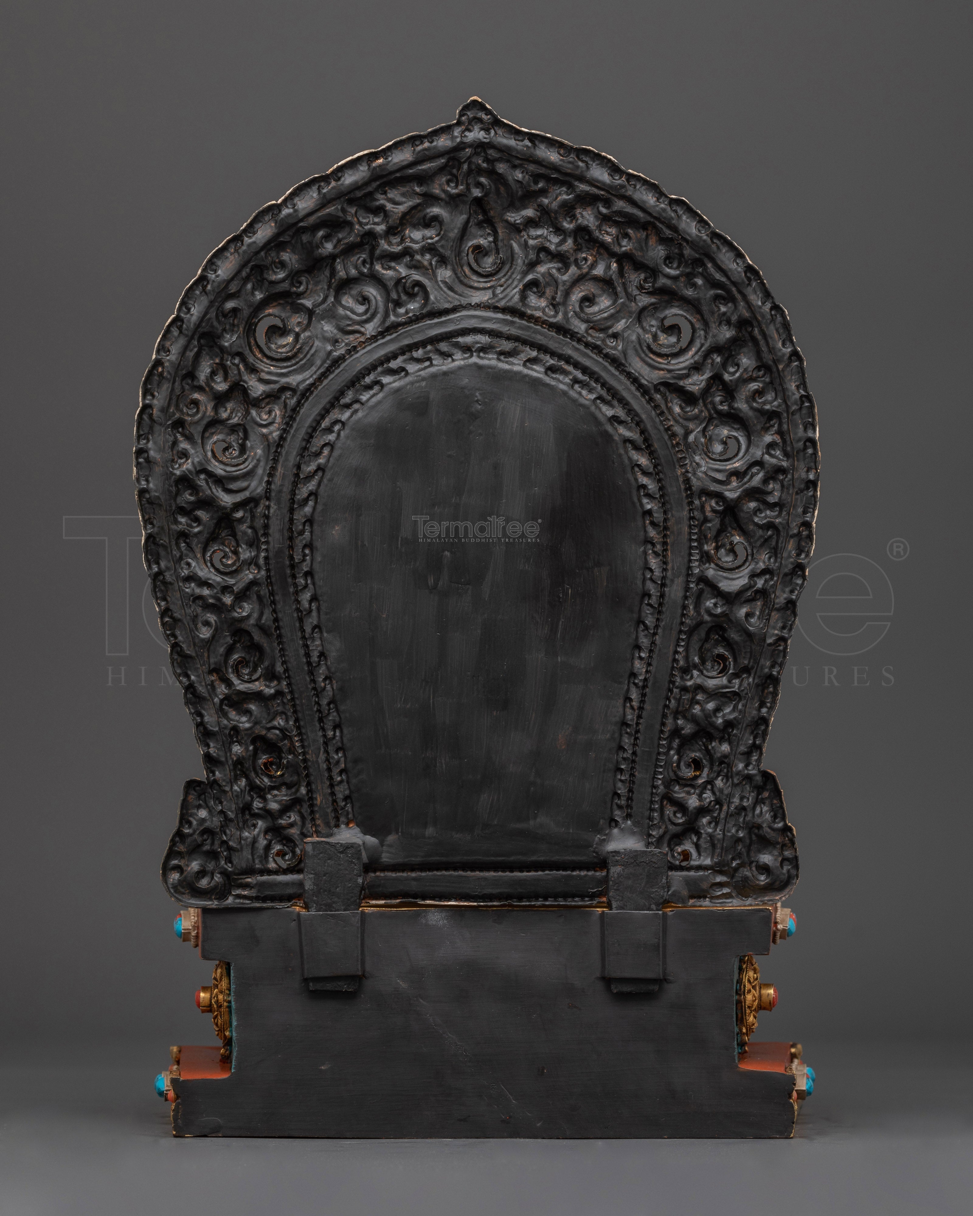 24K Gold Gilded Yellow Dzambhala Figurine | Deity of Wealth and Prosperity