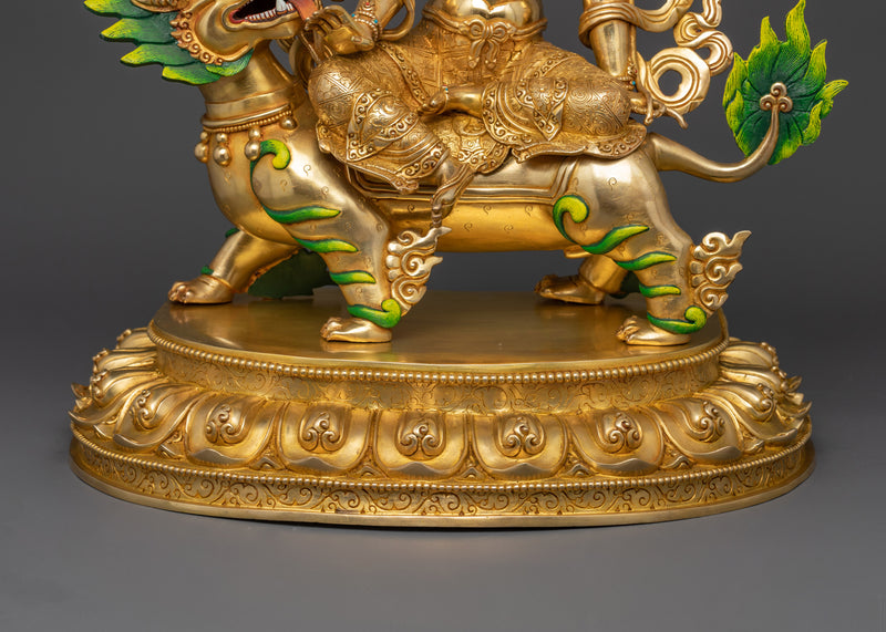 Statue of Simhanada Chenrezig | Handcrafted Tibetan Art
