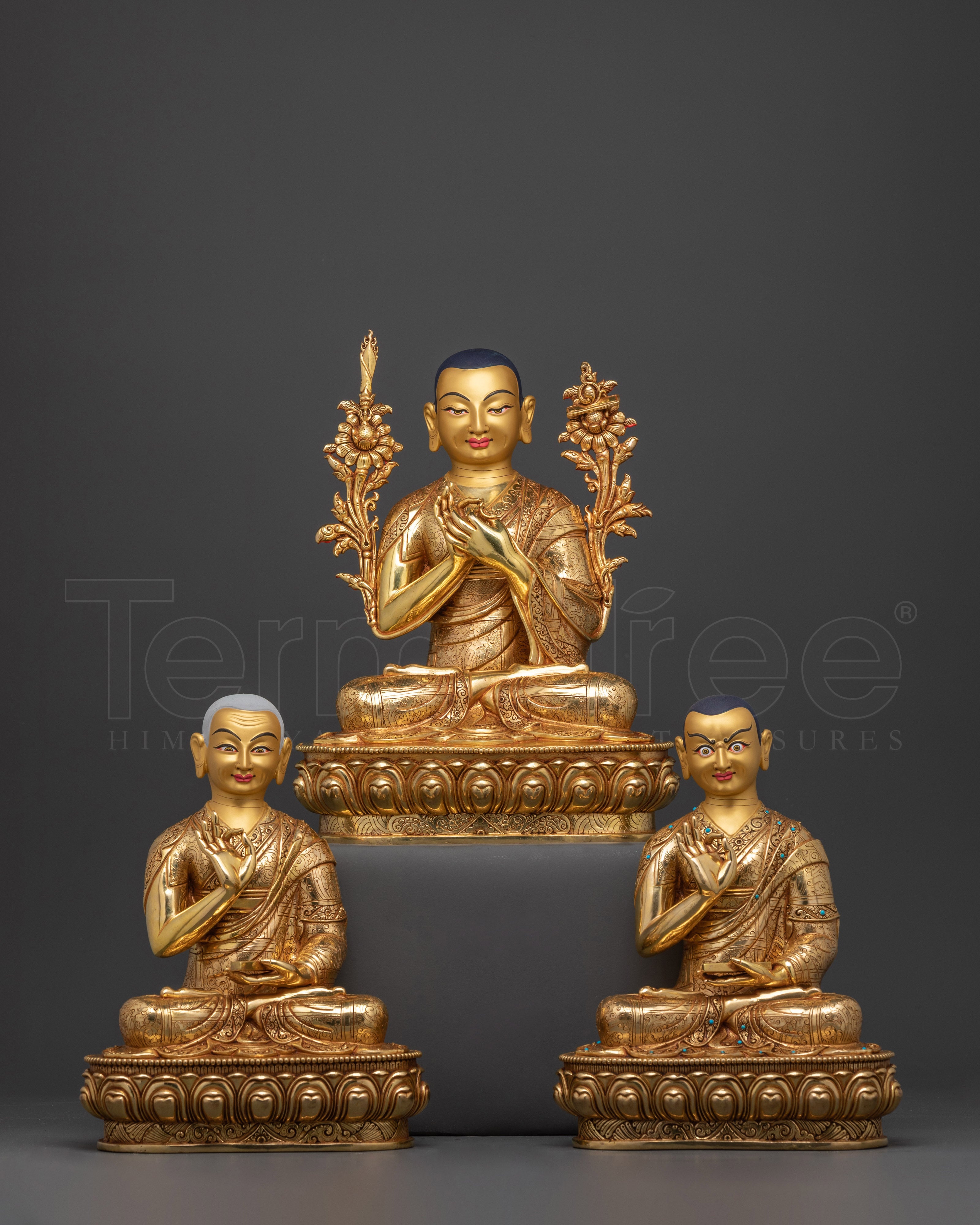 Tsongkhapa with Disciples Statue Set | The Great Scholar and Spiritual Master
