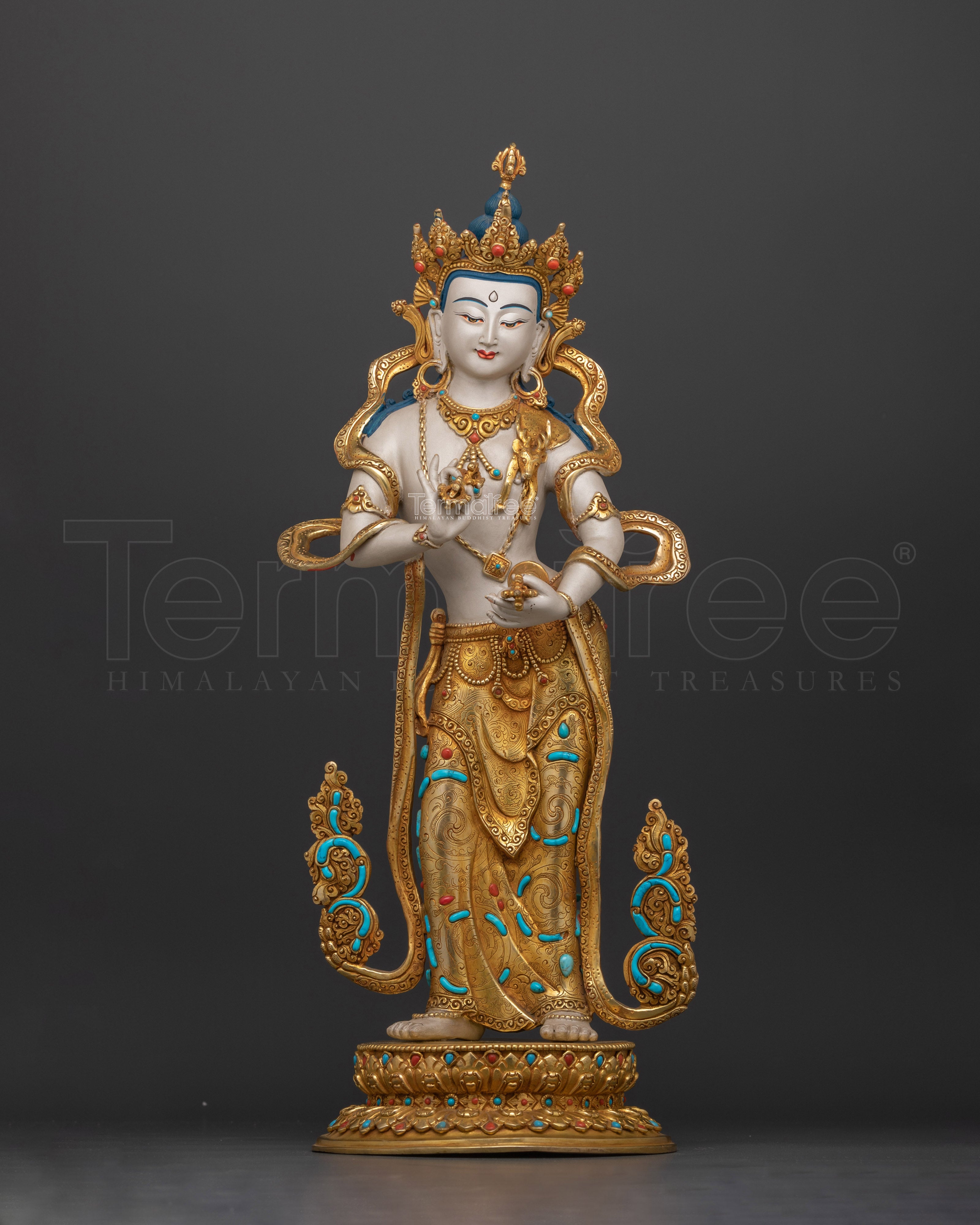 Vajrasattva Sambhogakaya Buddha Dorje Sempa | 21.3 Inch Handcrafted Statue