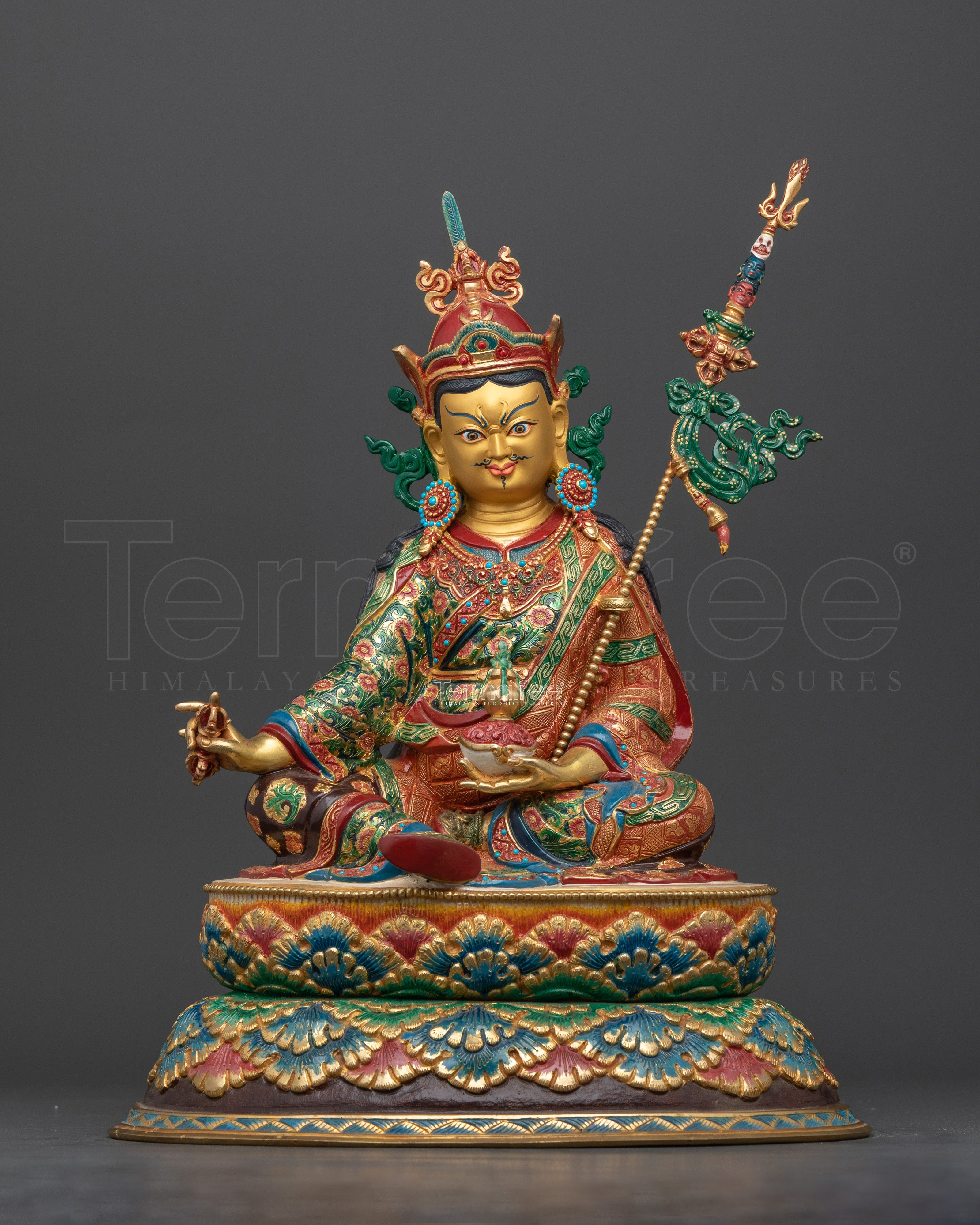 Master of Transformation Guru Rinpoche | Spiritual Sculpture from Nepal