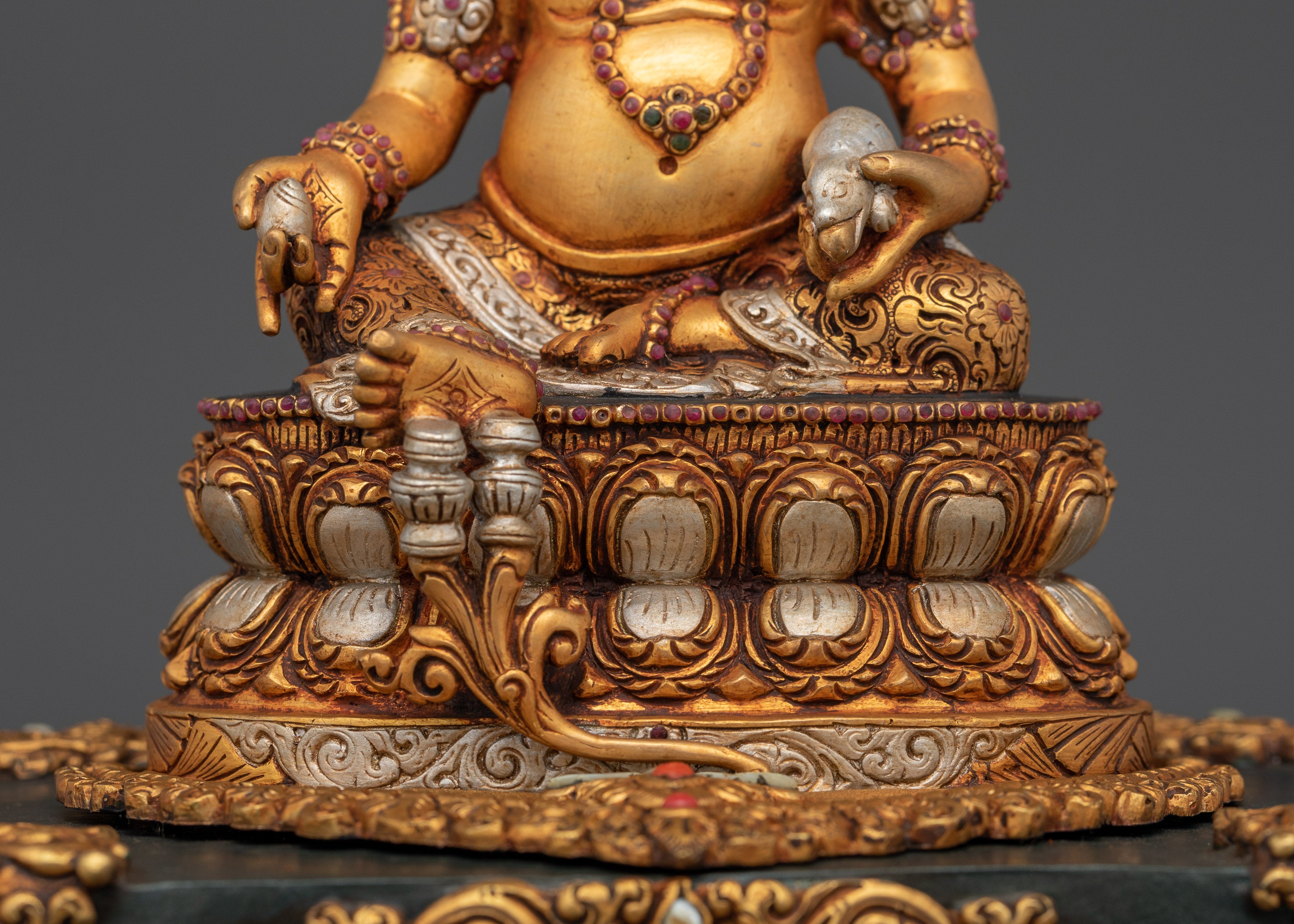 The Deity of Wealth and Prosperity | Yellow Dzambhala Exquisite Statue
