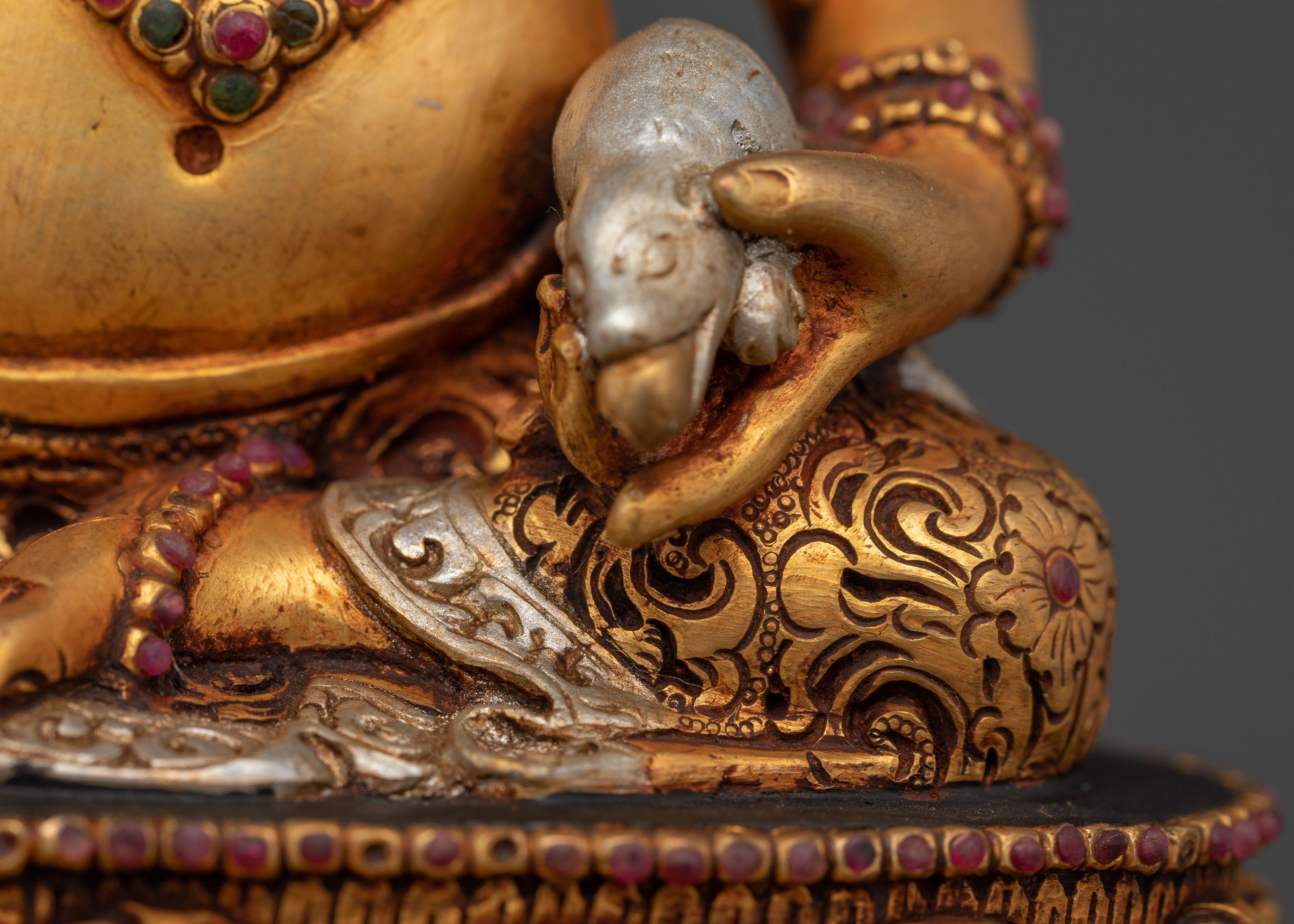 The Deity of Wealth and Prosperity | Yellow Dzambhala Exquisite Statue