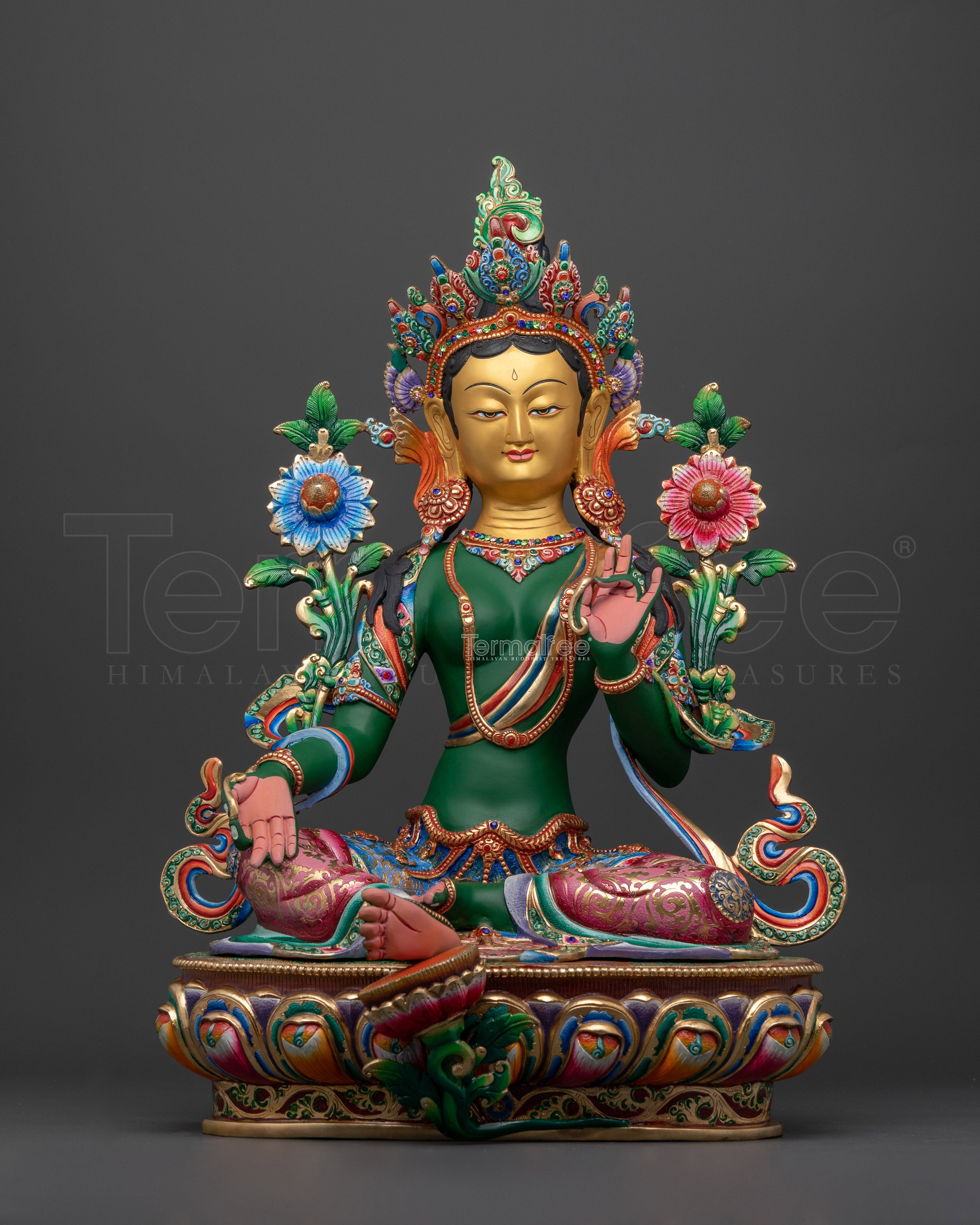 The Swift Liberator Green Tara Sculpture | The Compassionate Protector Tara