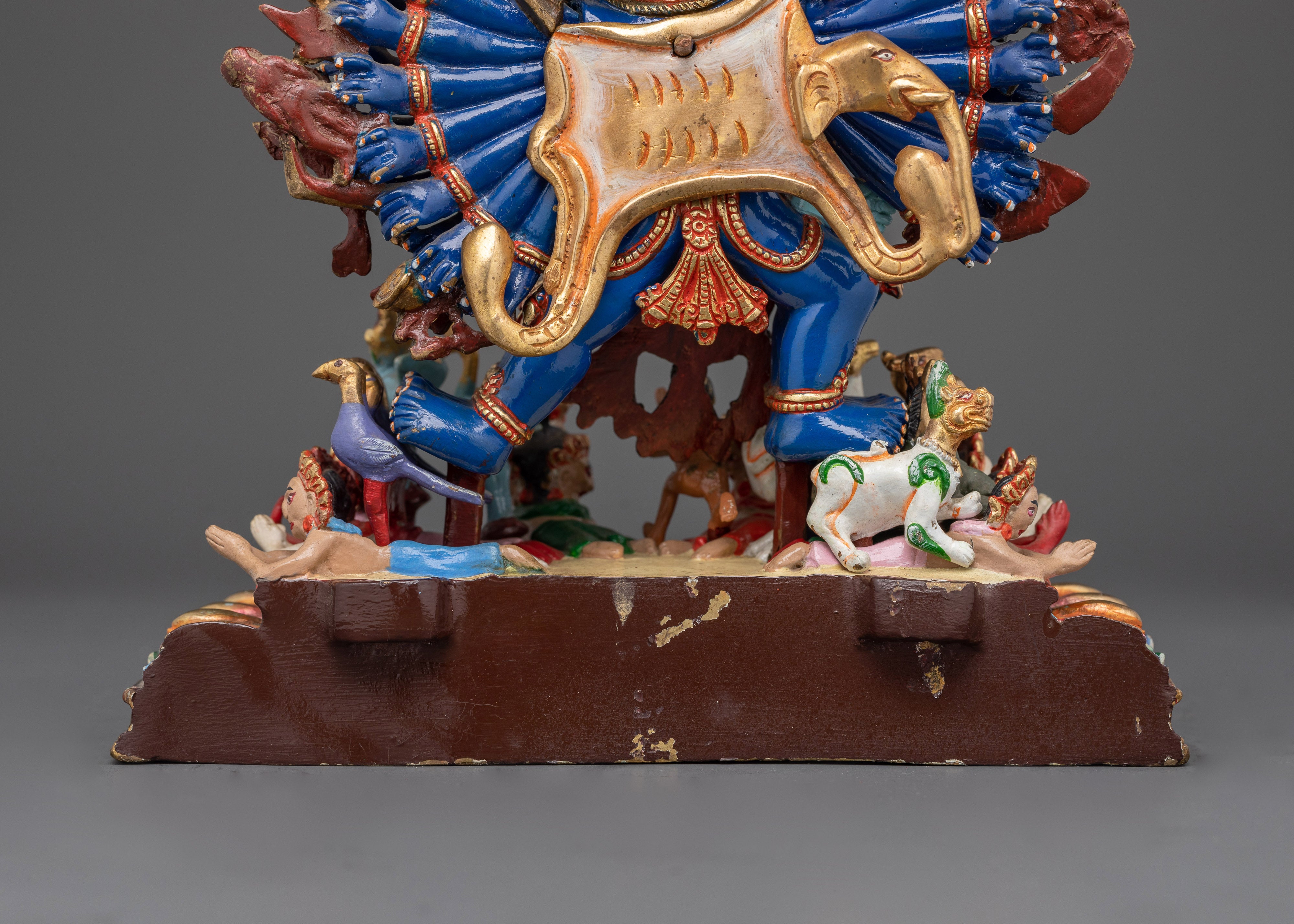 Yamantaka with Consort Statue | The Conqueror of Death and Protector of the Dharma